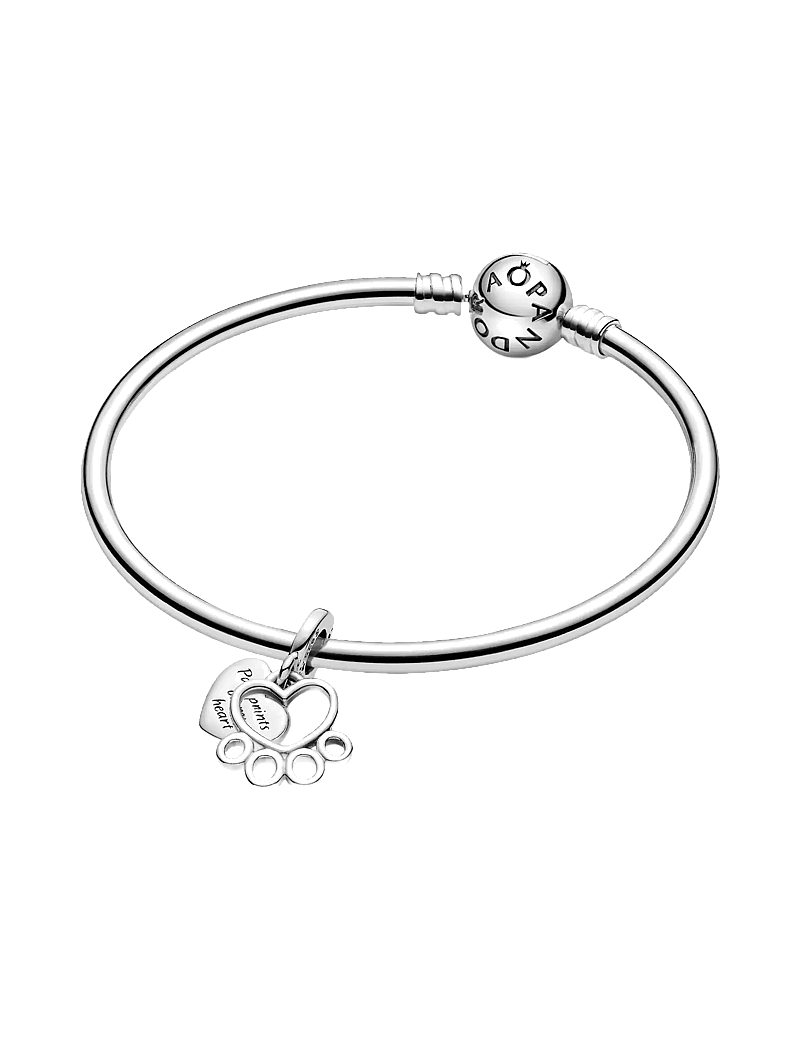 Pandora - Paw print and heart sterling silver dangle - anhänger - no color - 3