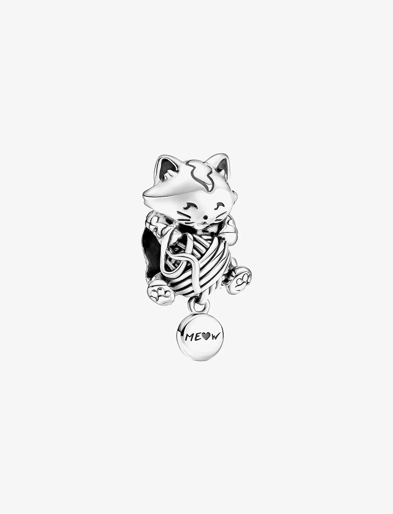 Pandora - Kitten and yarn ball sterling silver charm - pakabukai - no color - 1