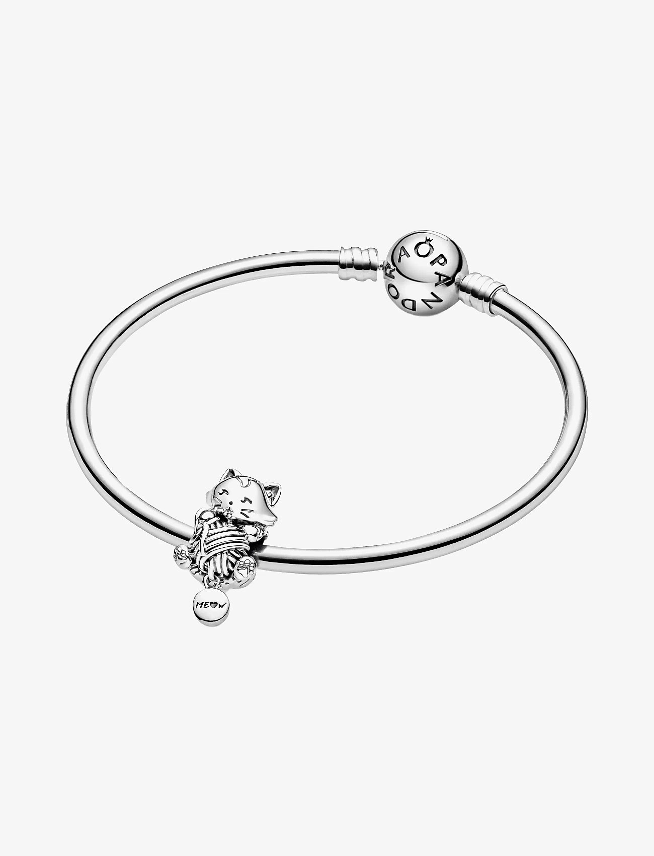 Pandora - Kitten and yarn ball sterling silver charm - pakabukai - no color - 2