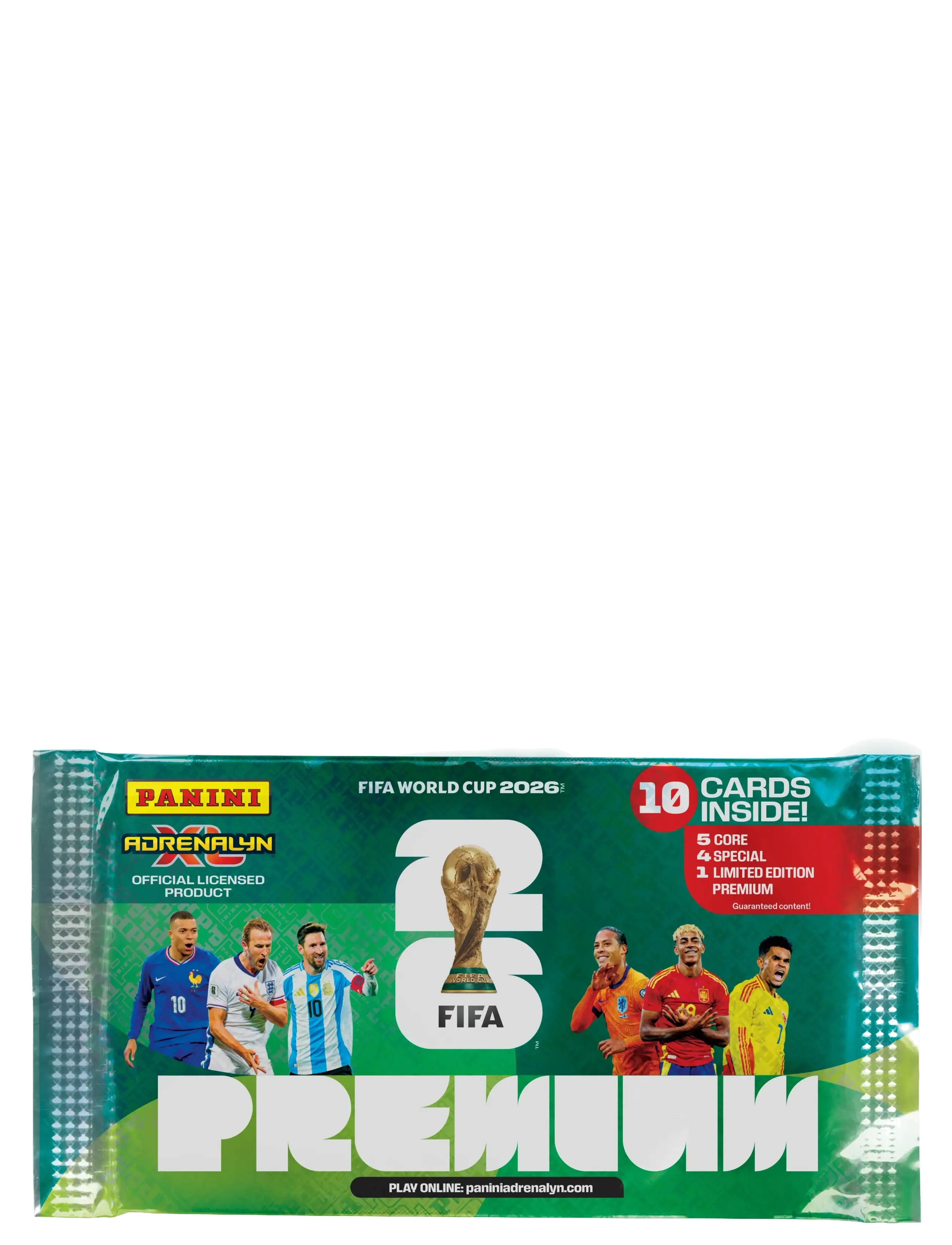 Panini World Cup 2026 Premium Booster, One Size, Spielzeug, Grün - Trading Cards, Kinder