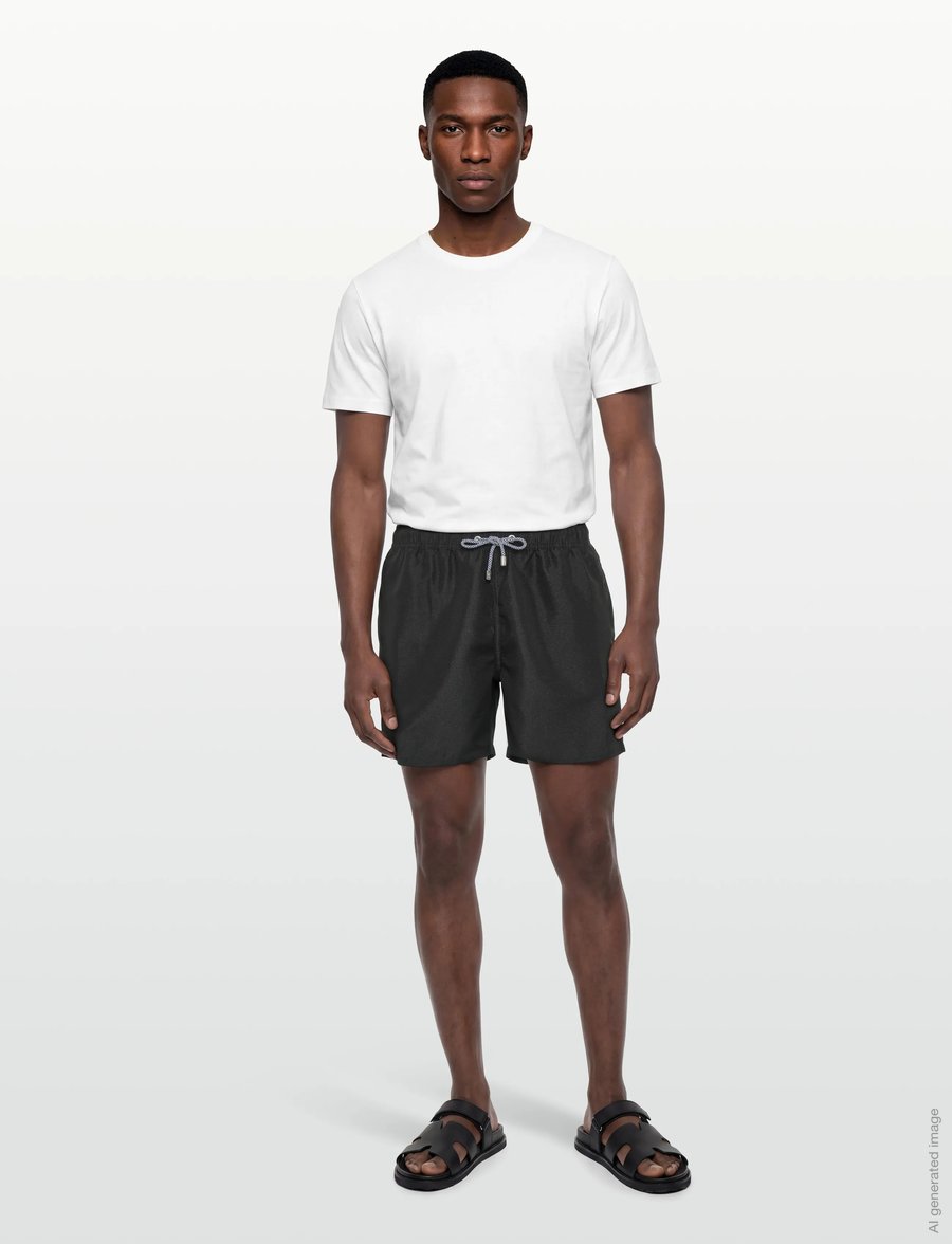 Panos Emporio - Classic Solid Swimshort - ujumispüksid - black - 0