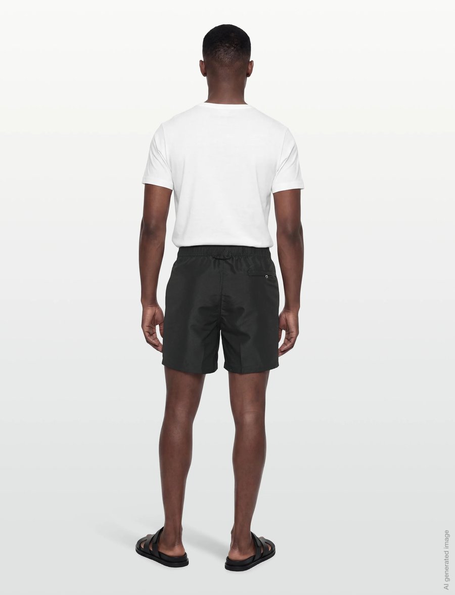 Panos Emporio - Classic Solid Swimshort - ujumispüksid - black - 4
