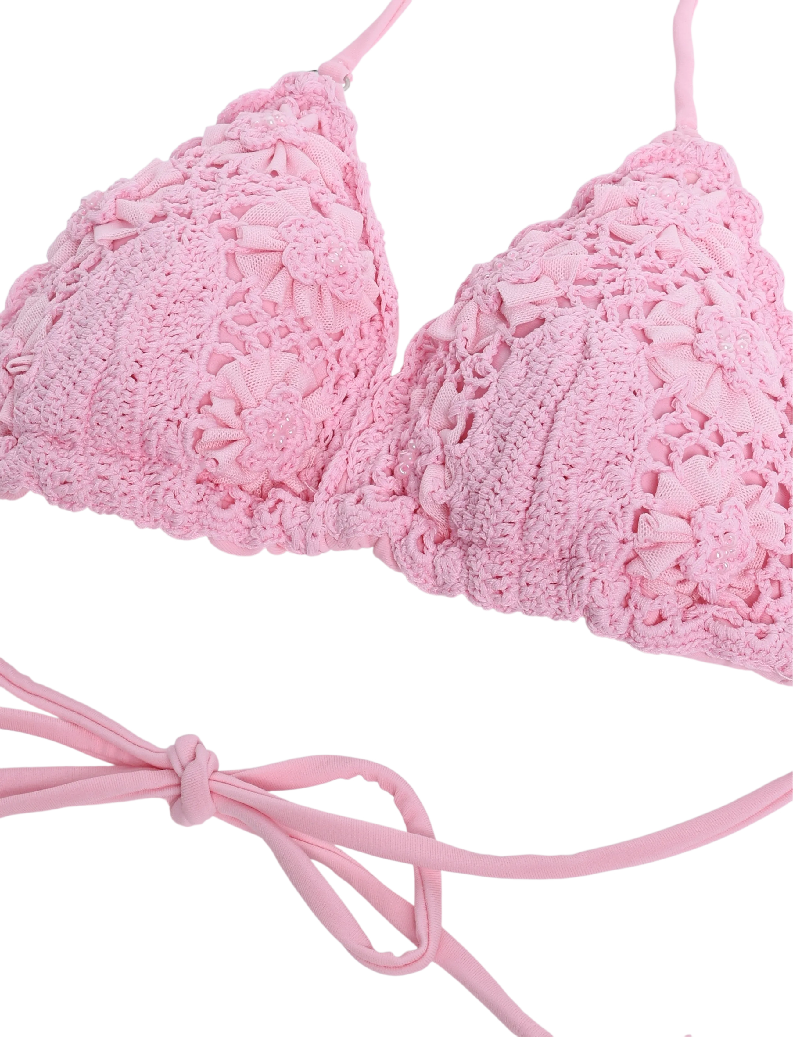 Panos Emporio - Kandia Top - triangle bikinis - pink sun - 2