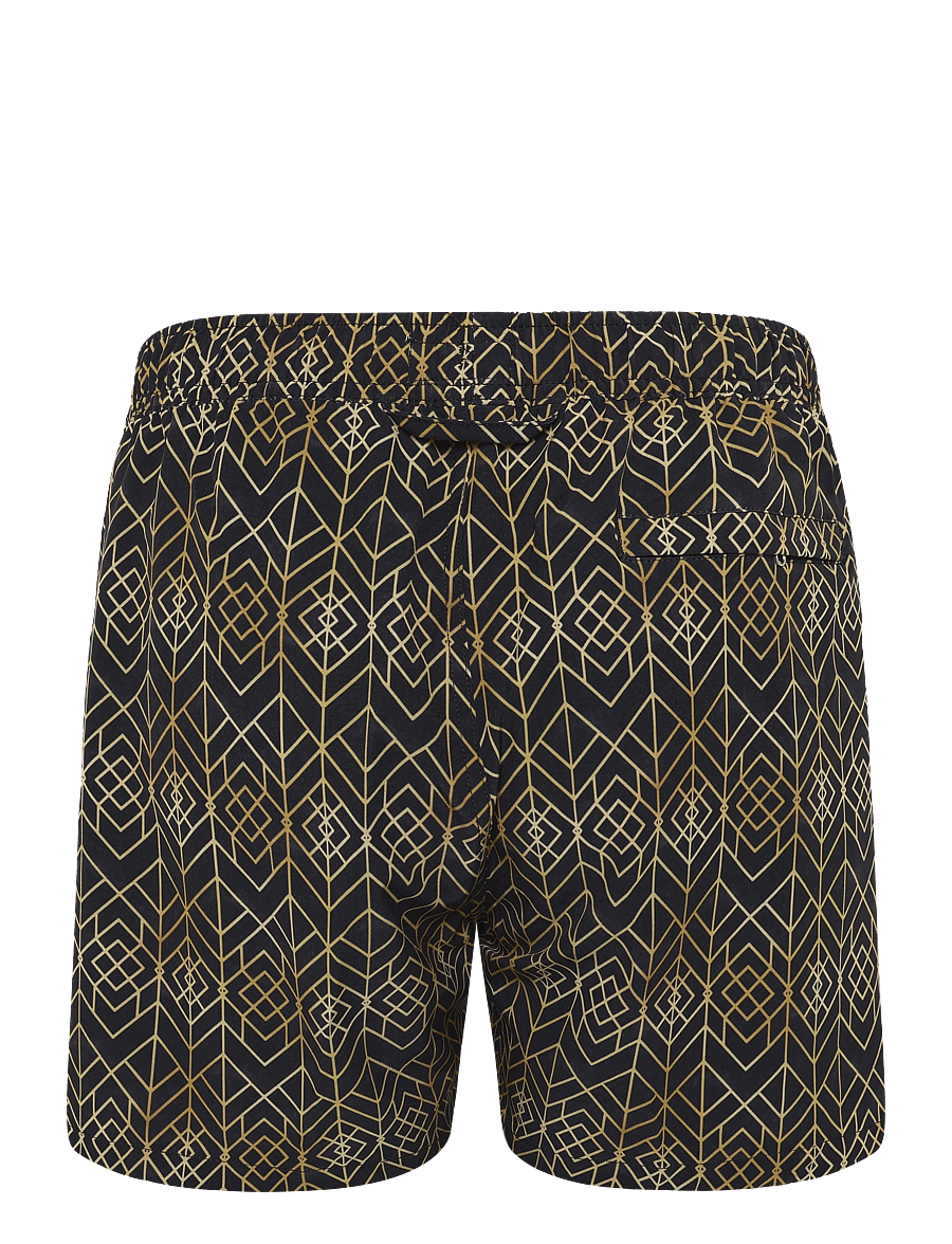 Panos Emporio - Classic Sharp Swimshort - badshorts - black - 2