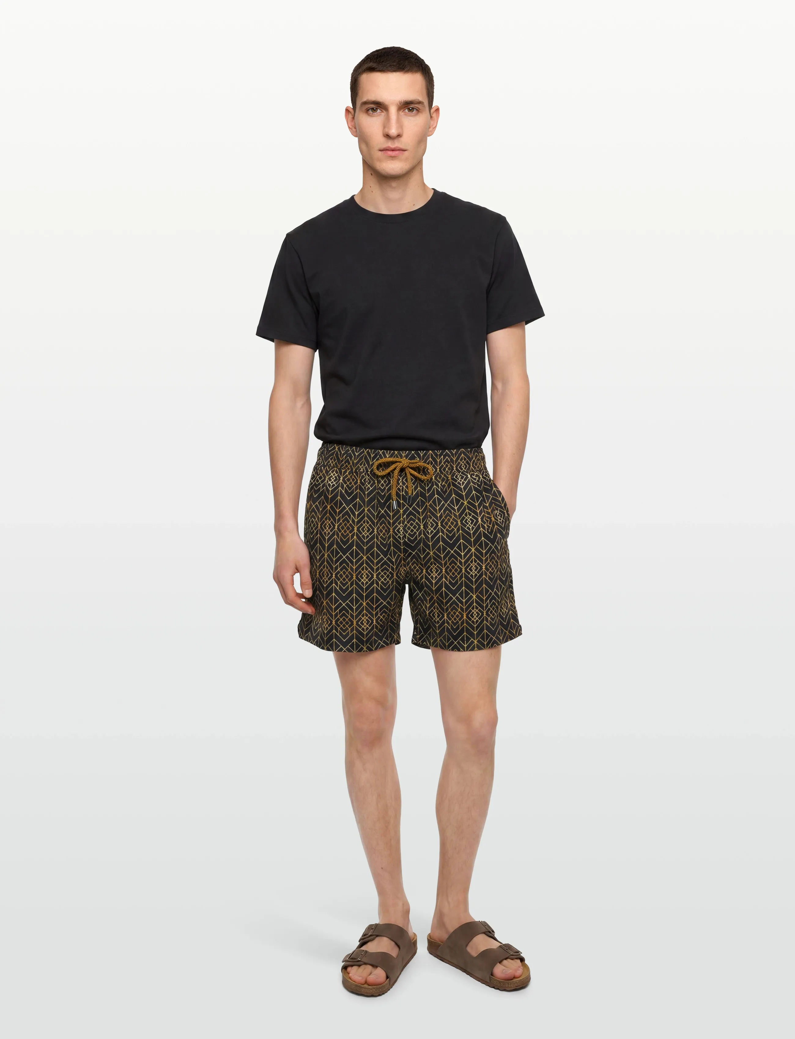 Panos Emporio Classic Sharp Swimshort, L, Black, Badetøj > Shorts, Herre