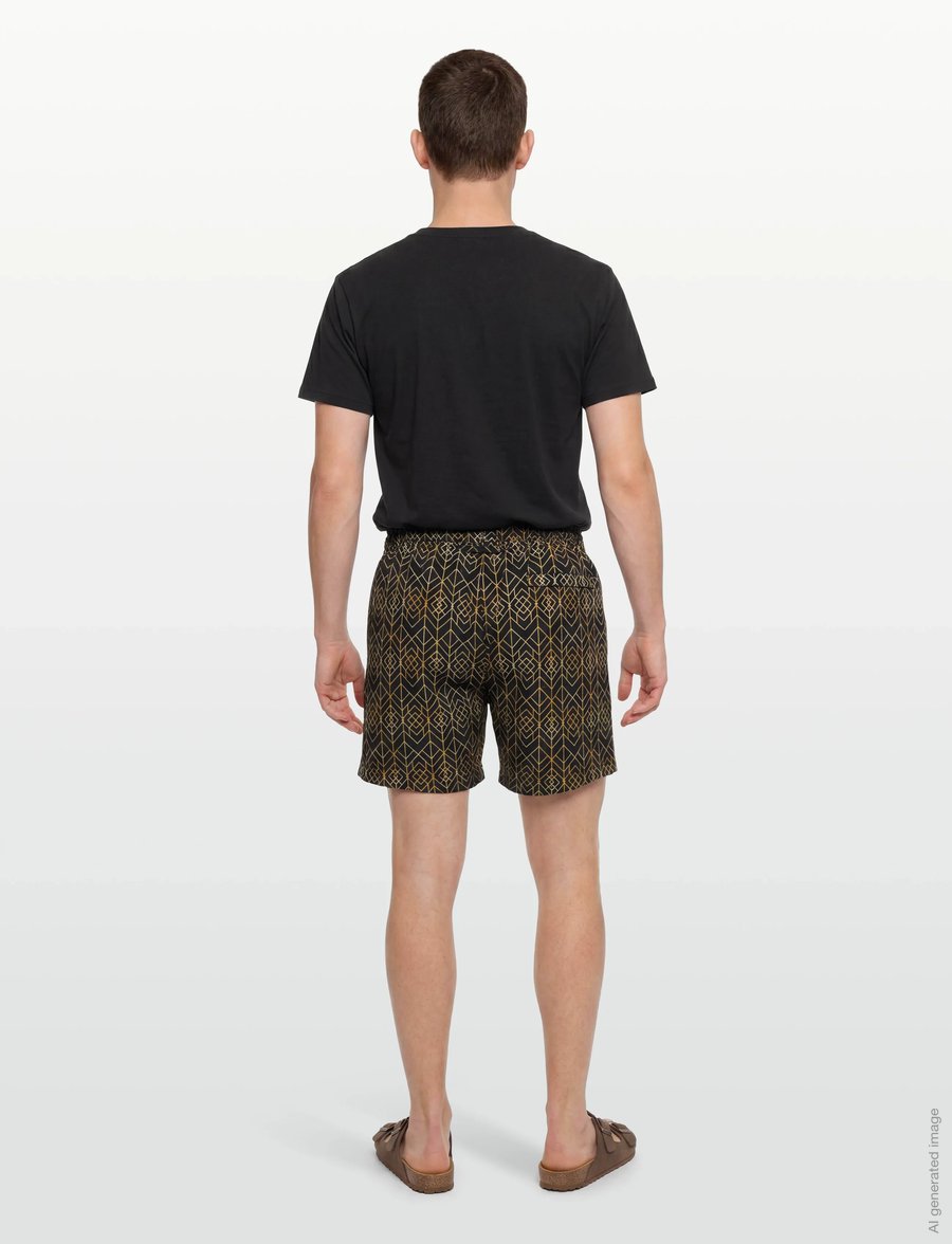 Panos Emporio - Classic Sharp Swimshort - badshorts - black - 4