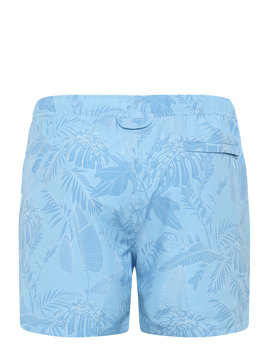 Panos Emporio - Classic Leaf Swimshort - badehose - light blue - 1
