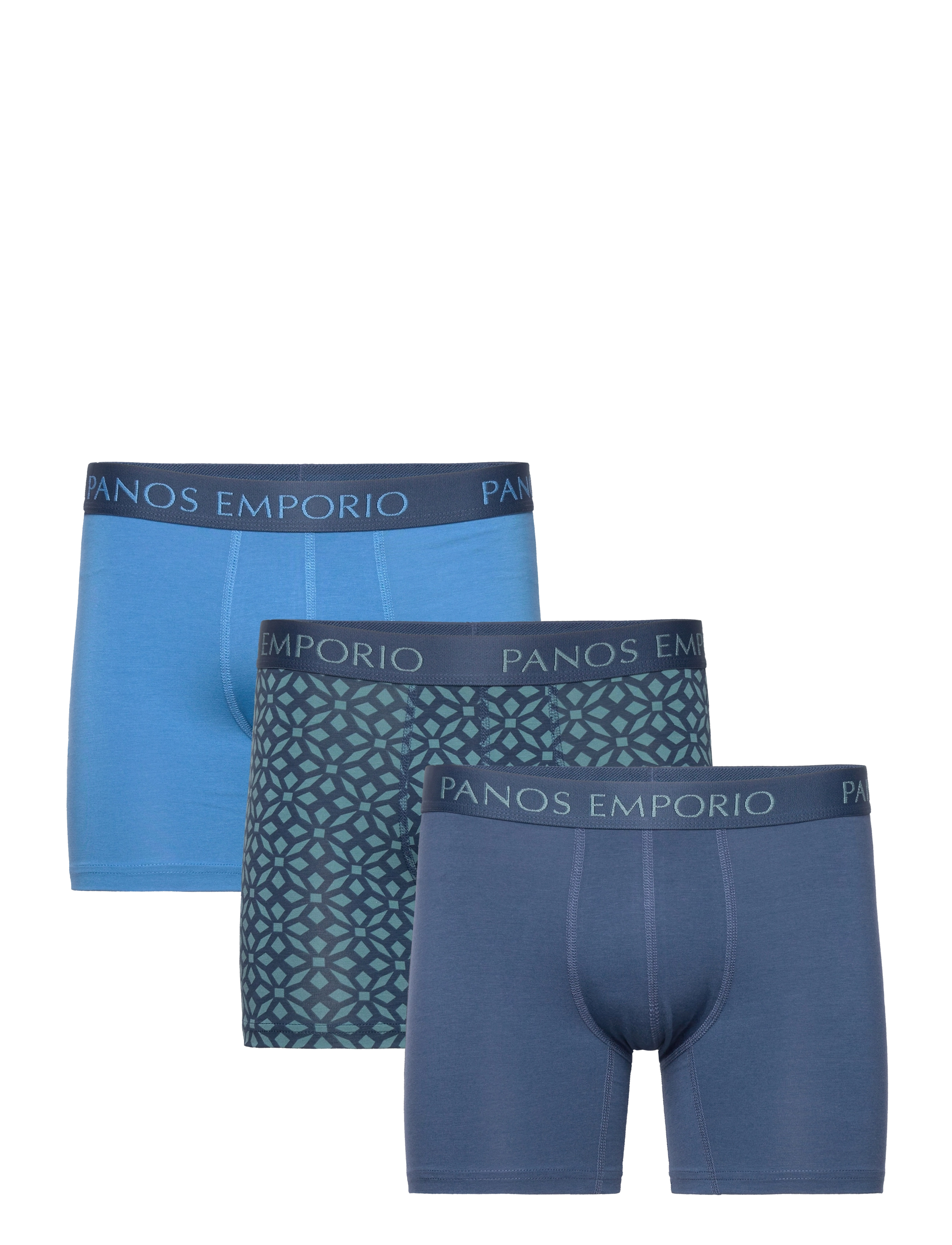 Panos Emporio - 3pk Base Bamboo Boxer - cendre blue/dark denim-arctic/dark denim - 1