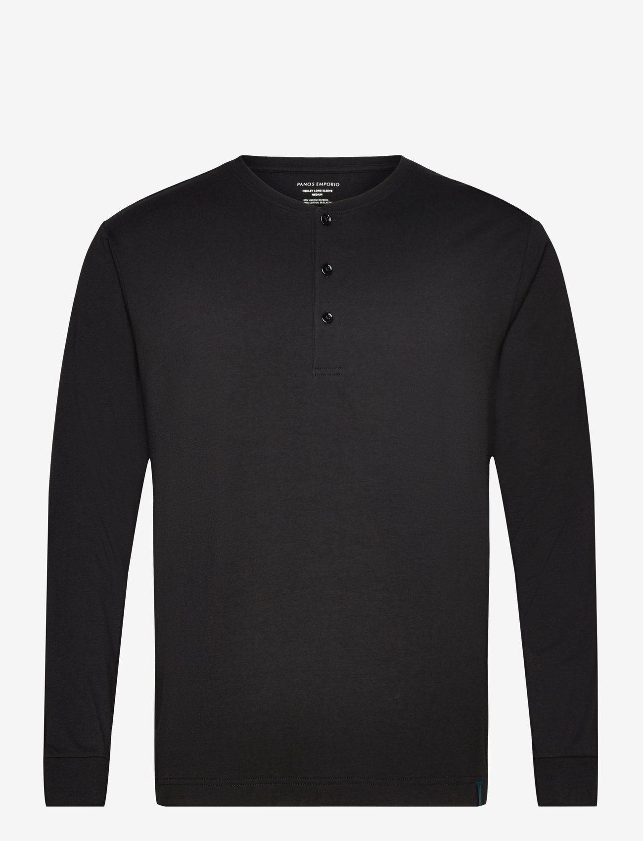 Panos Emporio - Lounge Henley Cotton Bamboo - pyjamaoberteil - black - 1
