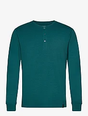 Panos Emporio - Lounge Henley Cotton Bamboo - pyjamaoberteil - deep teal - 0