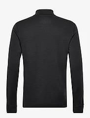 Panos Emporio - Wool/Bamboo Half Zip Sweater - pyjamashirts - black - 2