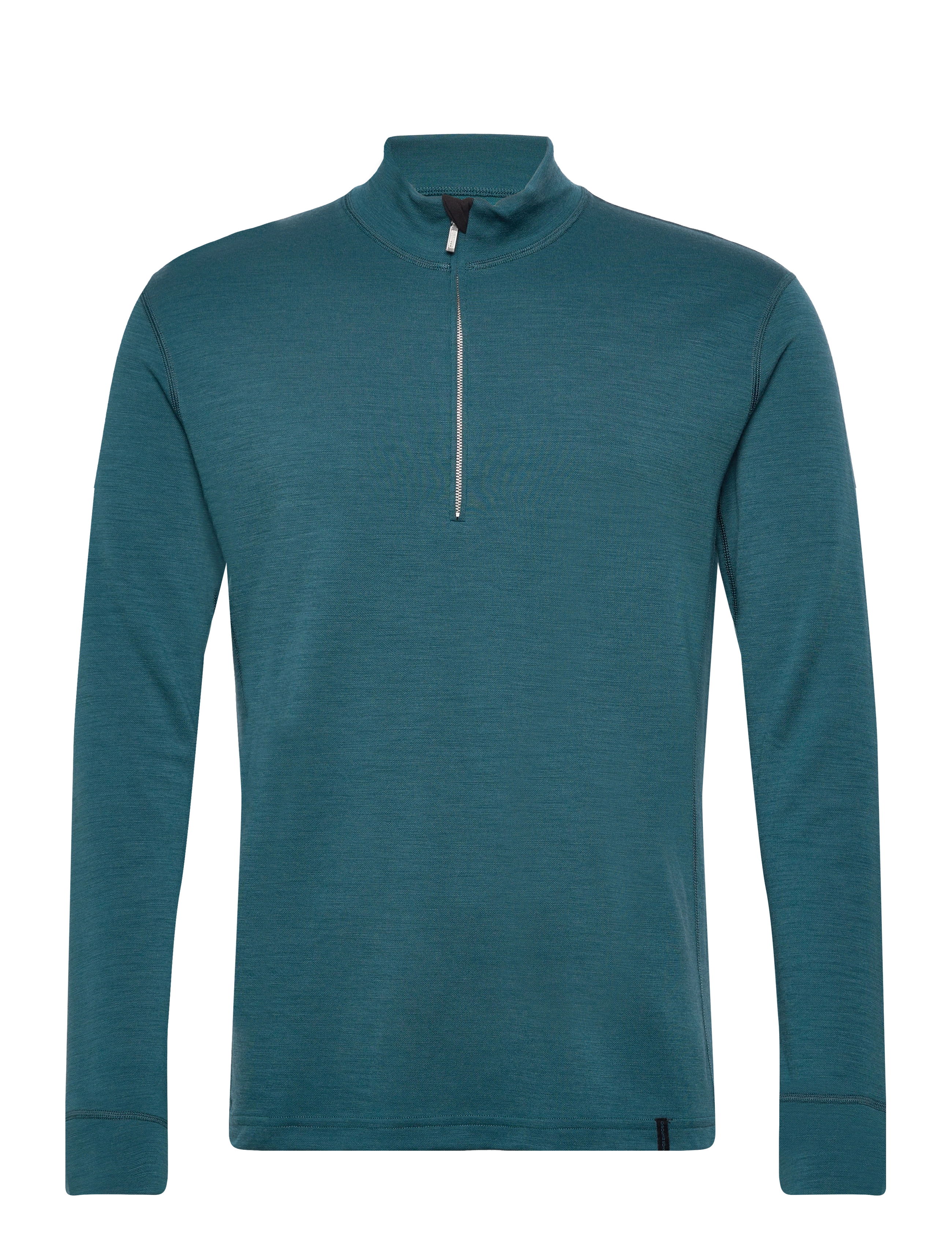 Panos Emporio - Wool/Bamboo Half Zip Sweater - deep teal - 1