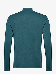Panos Emporio - Wool/Bamboo Half Zip Sweater - pižamų marškinėliai - deep teal - 3