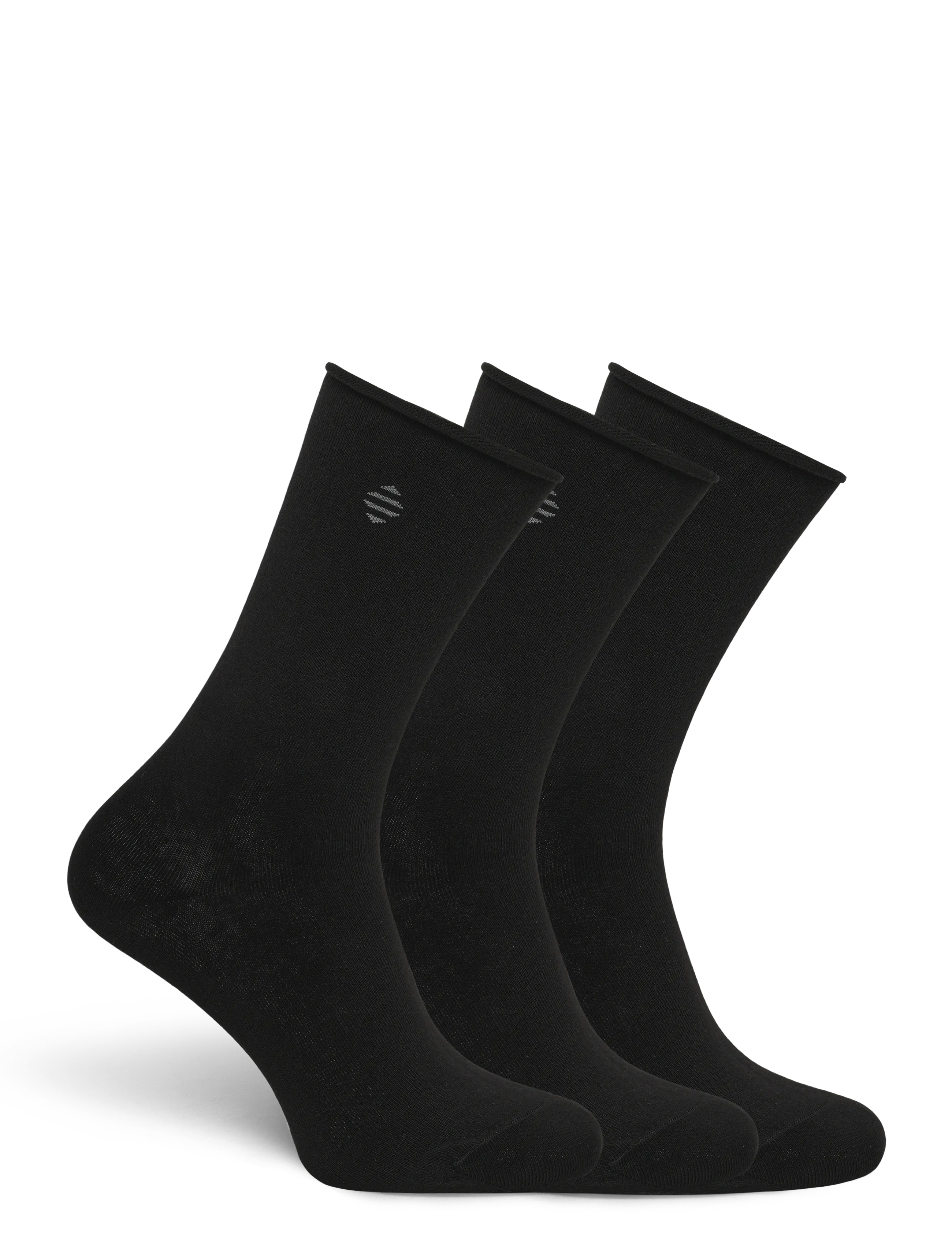 Panos Emporio - 3pk Jessica Cotton Roll Top - klassikalised sokid - black - 1