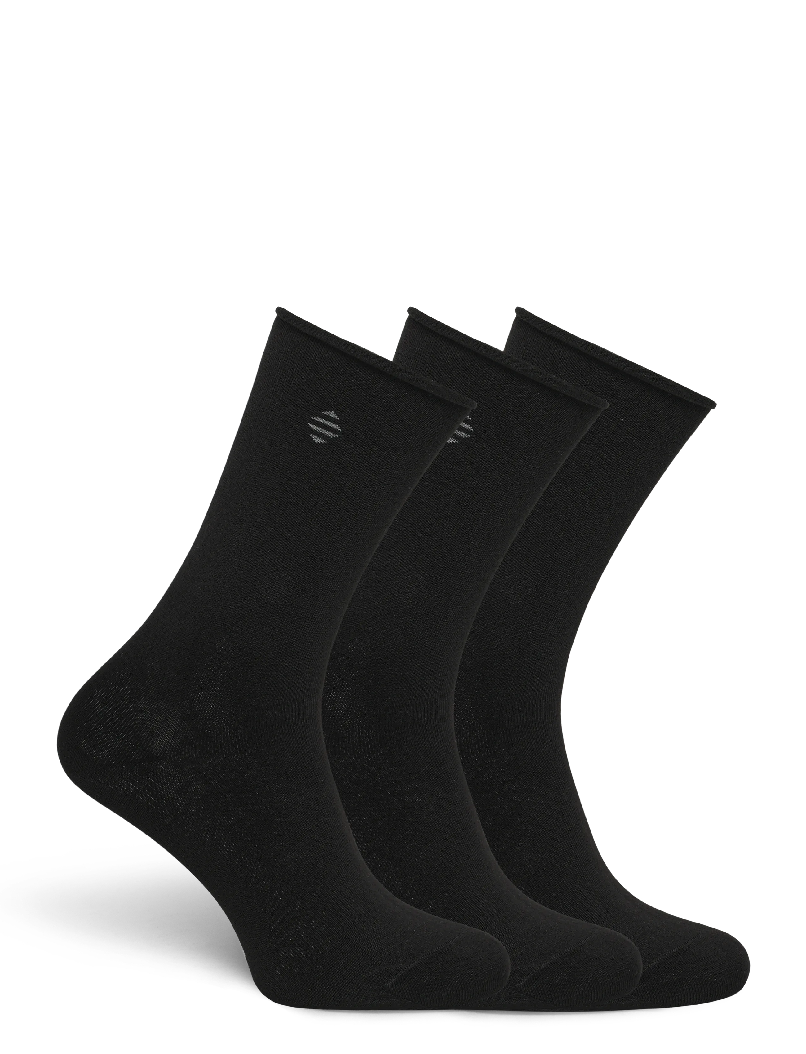 Panos Emporio - 3pk Jessica Cotton Roll Top - almindelige strømper - black - 1