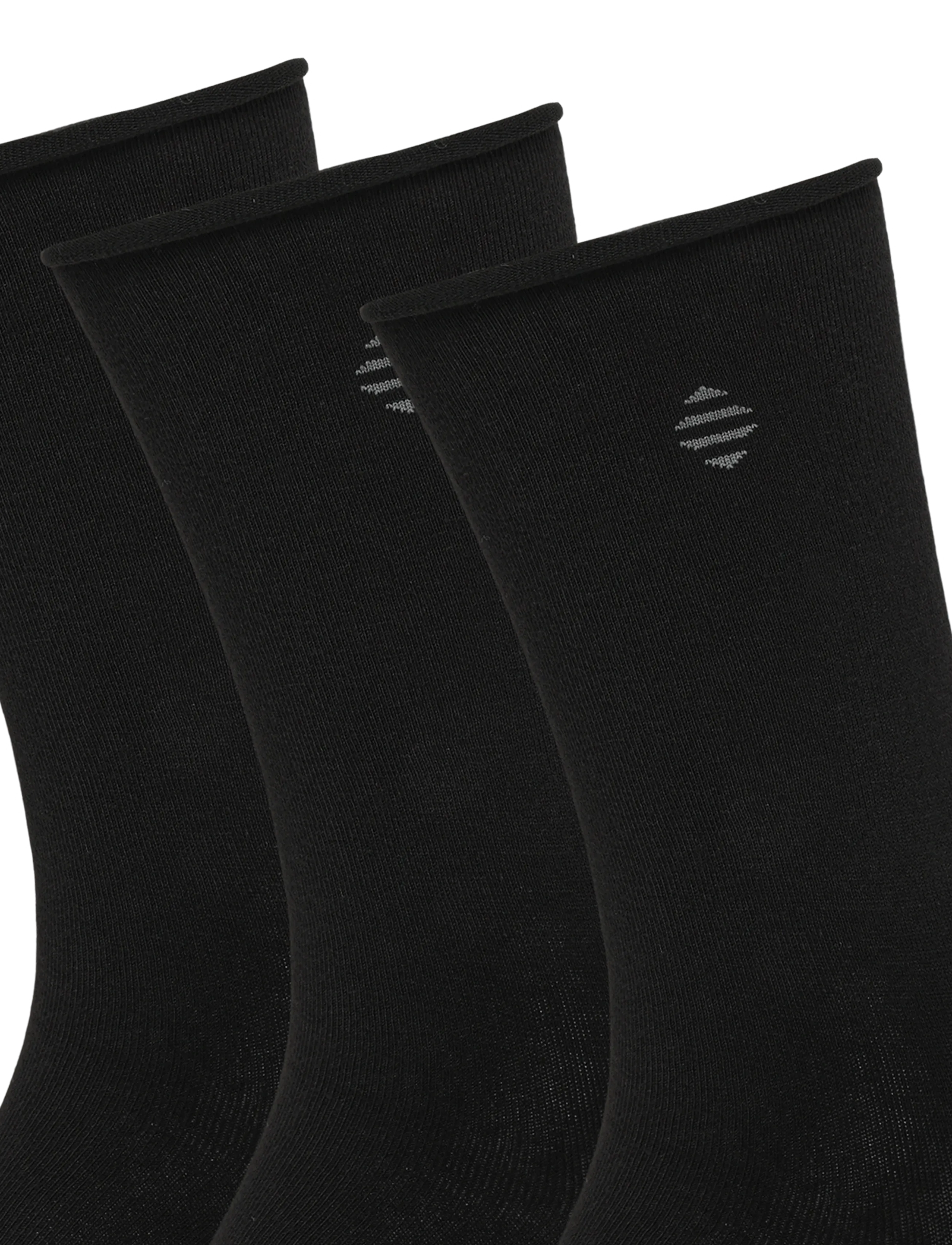 Panos Emporio - 3pk Jessica Cotton Roll Top - klassikalised sokid - black - 2