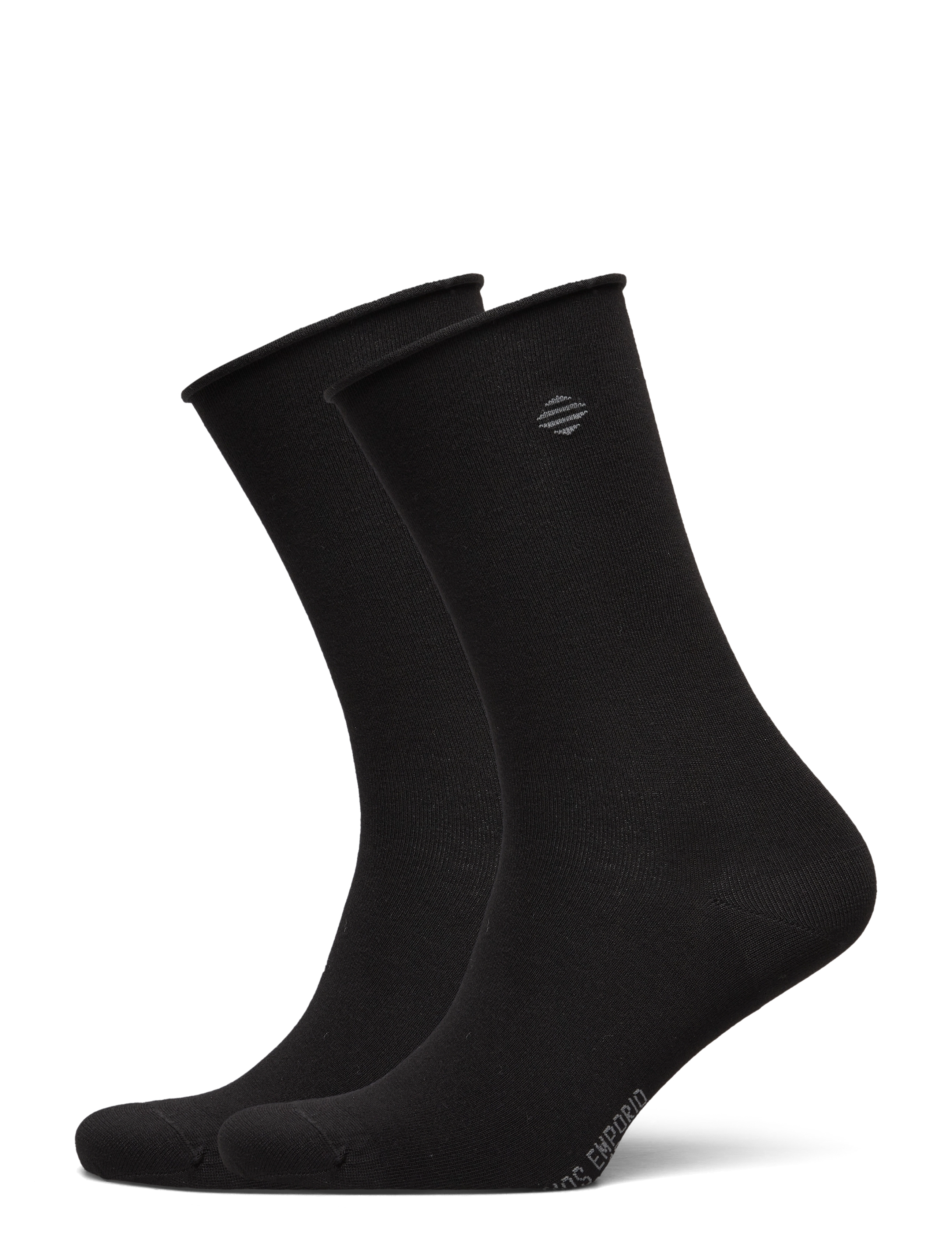 Panos Emporio 2Pk Jenny Bamboo Roll Top, Kvinder, Rullekantstrømper, Sort, Str: ONE SIZE (36-40)