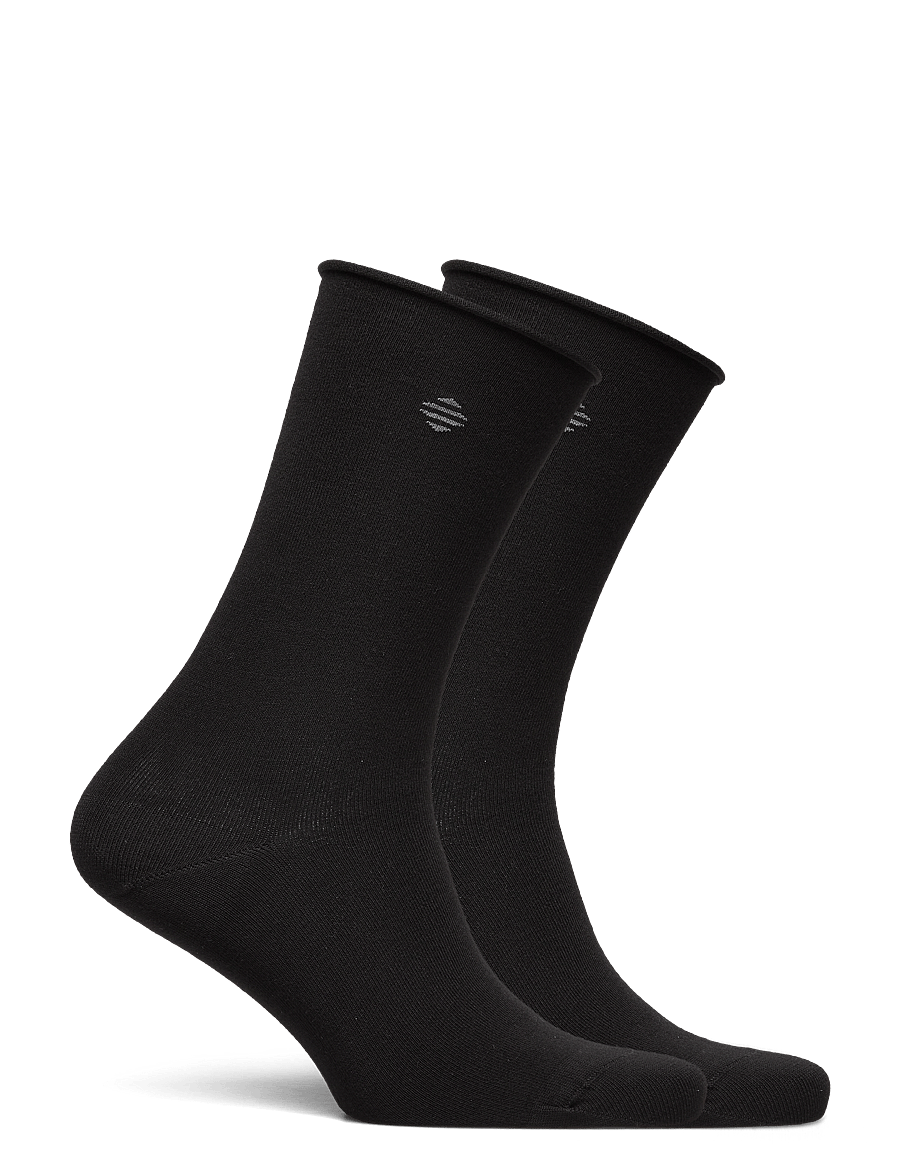 Panos Emporio - 2pk Jenny Bamboo Roll Top - normale socken - black - 1