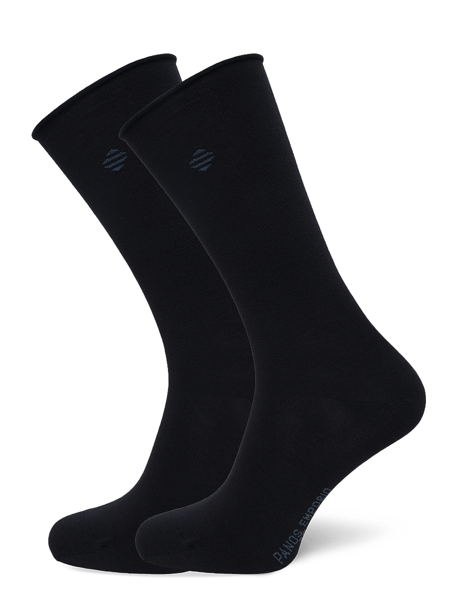 Panos Emporio - 2pk Jenny Bamboo Roll Top - normale socken - navy - 0