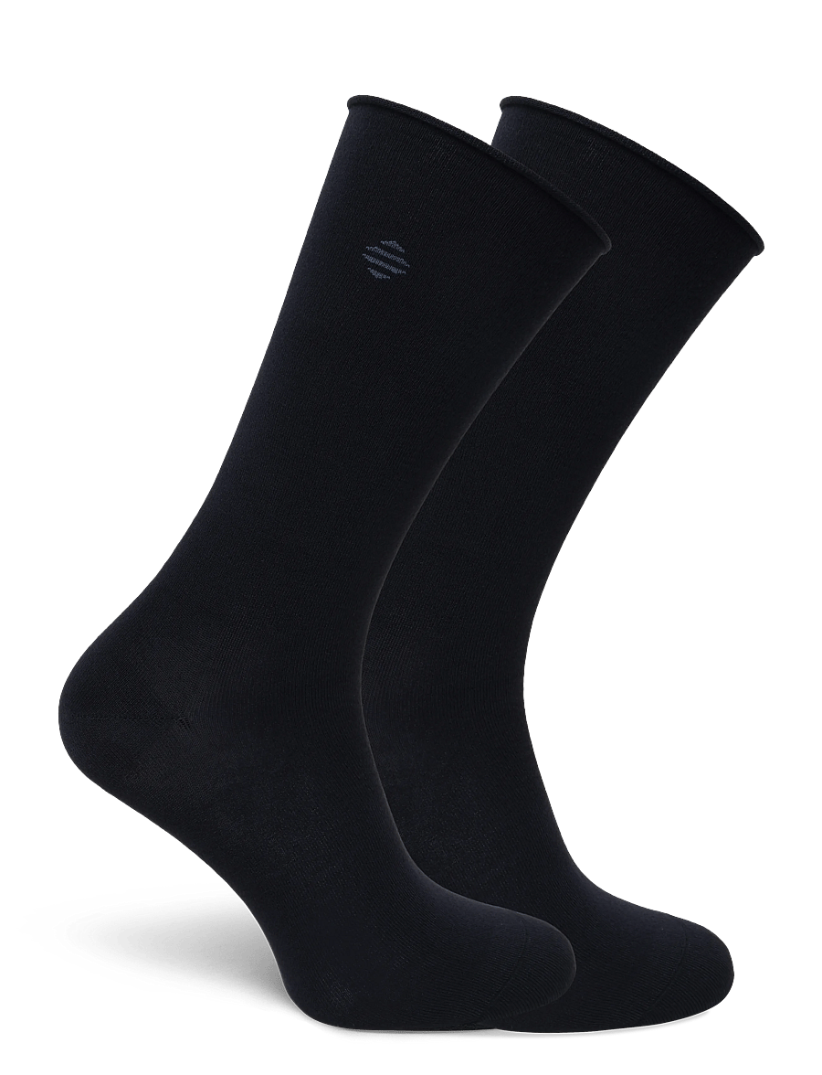 Panos Emporio - 2pk Jenny Bamboo Roll Top - normale socken - navy - 1