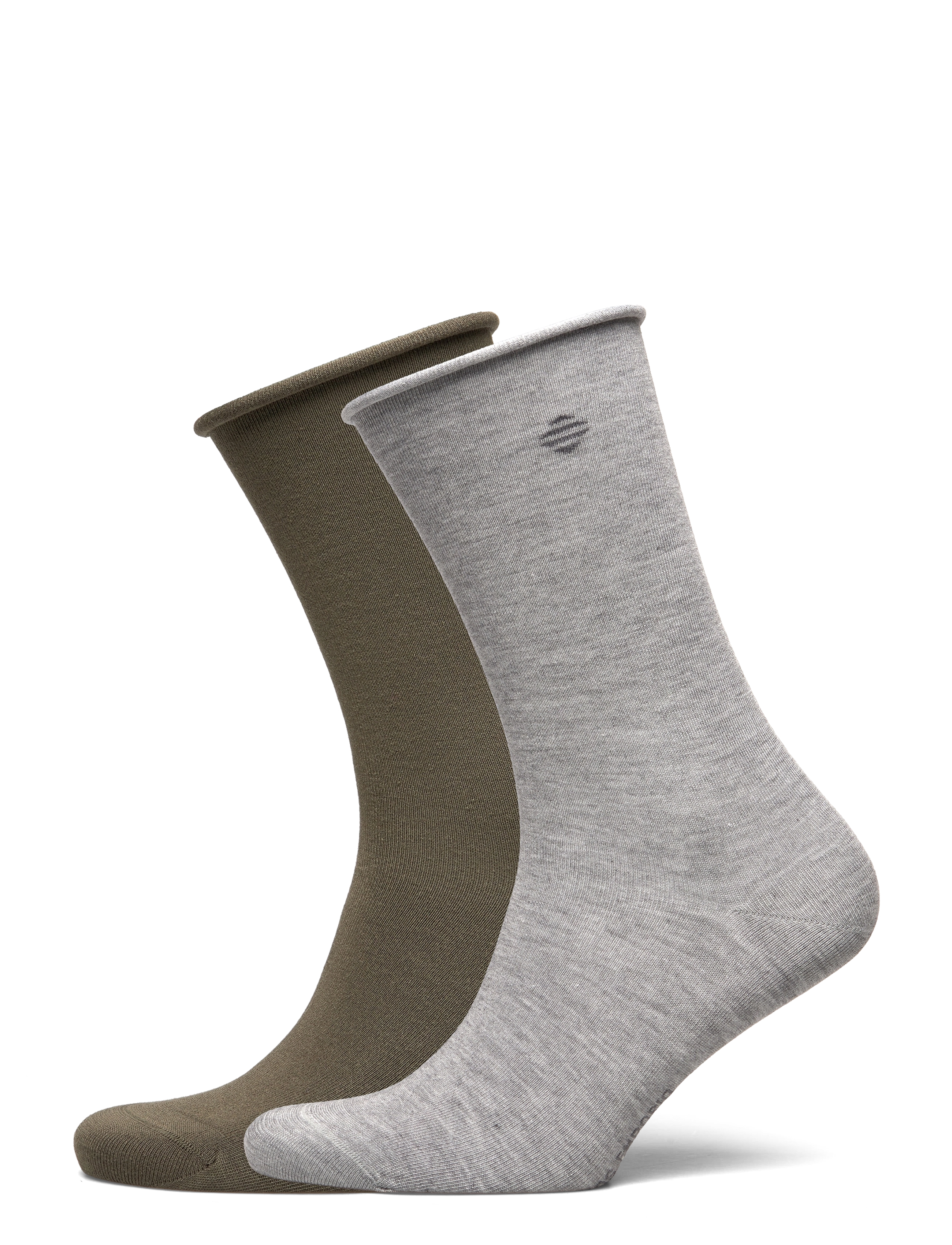 Panos Emporio 2Pk Jenny Bamboo Roll Top, One Size (36-40), Socks, Grau - Regular Frauen