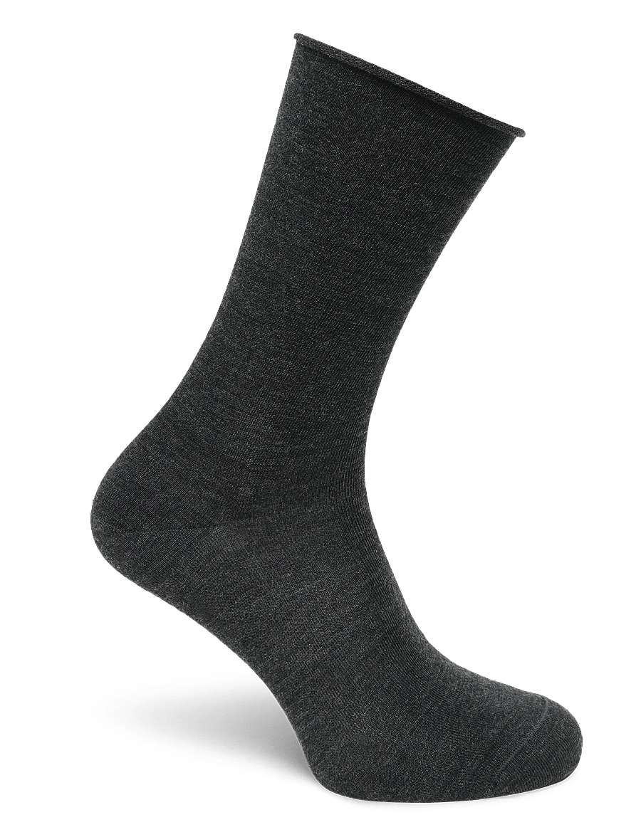 Panos Emporio - 2pk Jorann Wool Sock Roll Top - vanliga strumpor - antracite - 2