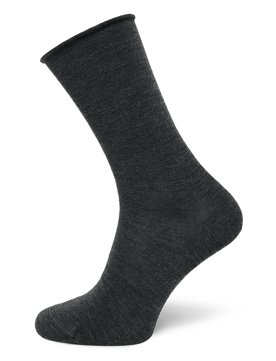 Panos Emporio - 2pk Jorann Wool Sock Roll Top - vanliga strumpor - antracite - 3