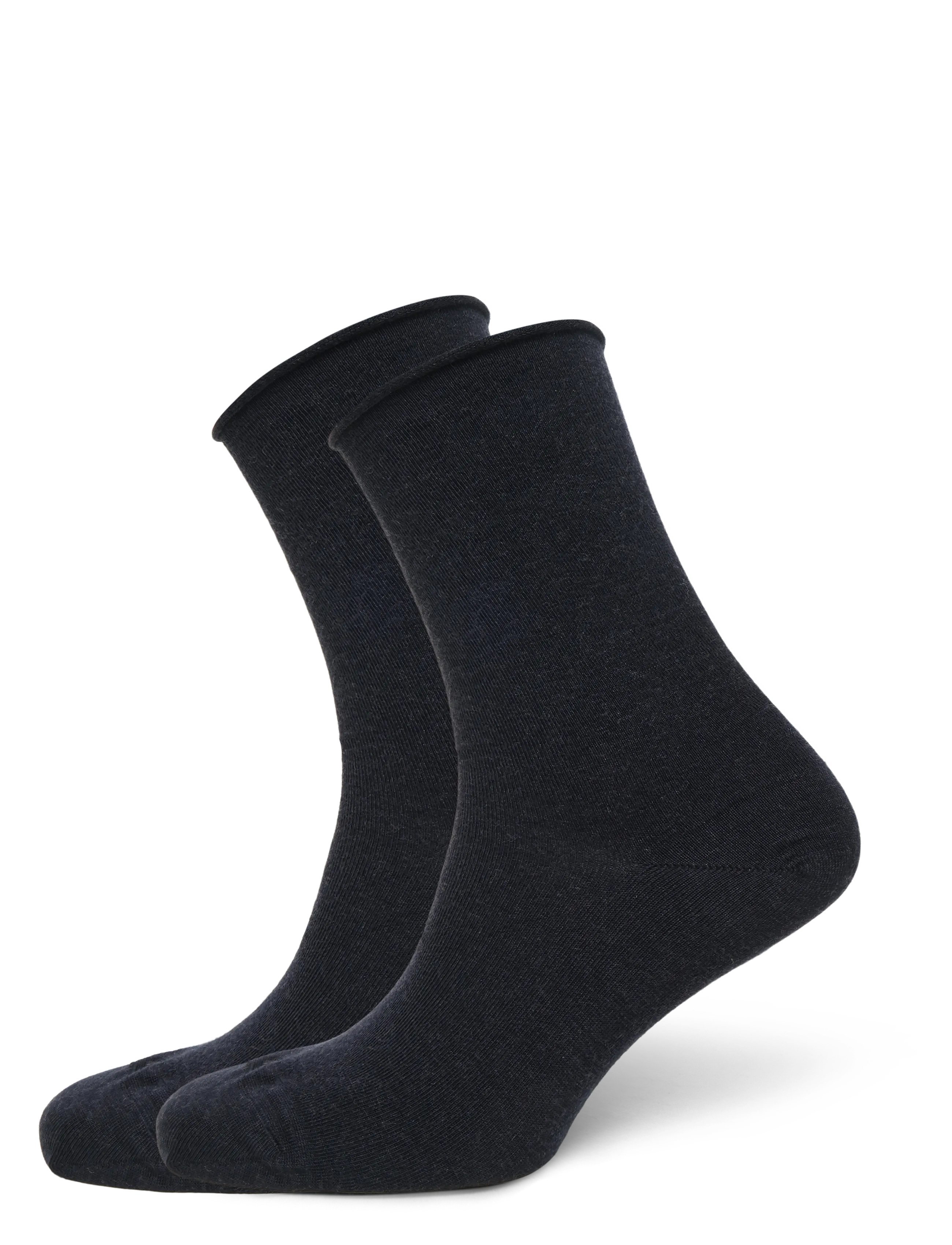 Panos Emporio 2Pk Jorann Wool Sock Roll Top, One Size(36-41), Socks, Marineblau - Regular Frauen