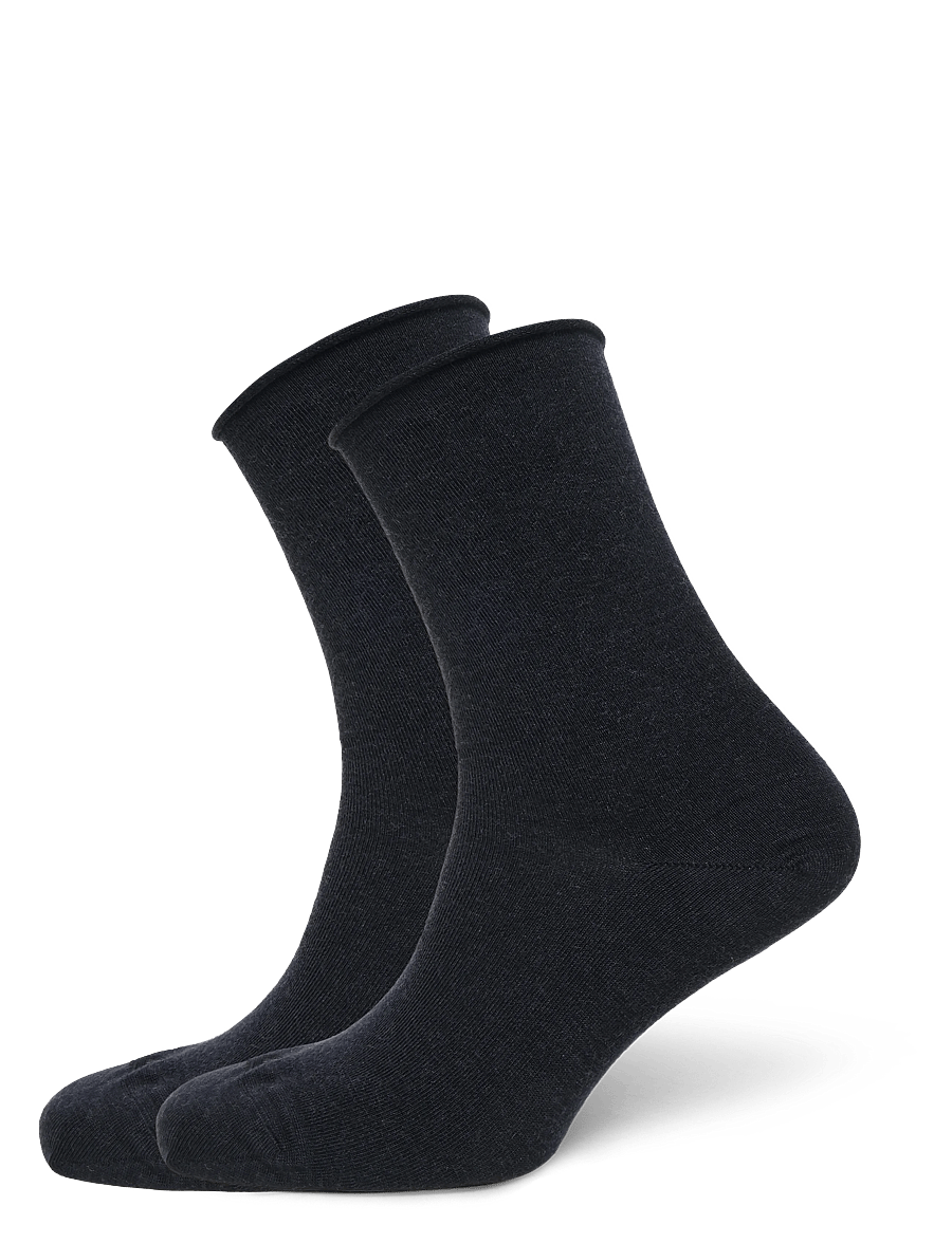 Panos Emporio - 2pk Jorann Wool Sock Roll Top - vanliga strumpor - navy - 0
