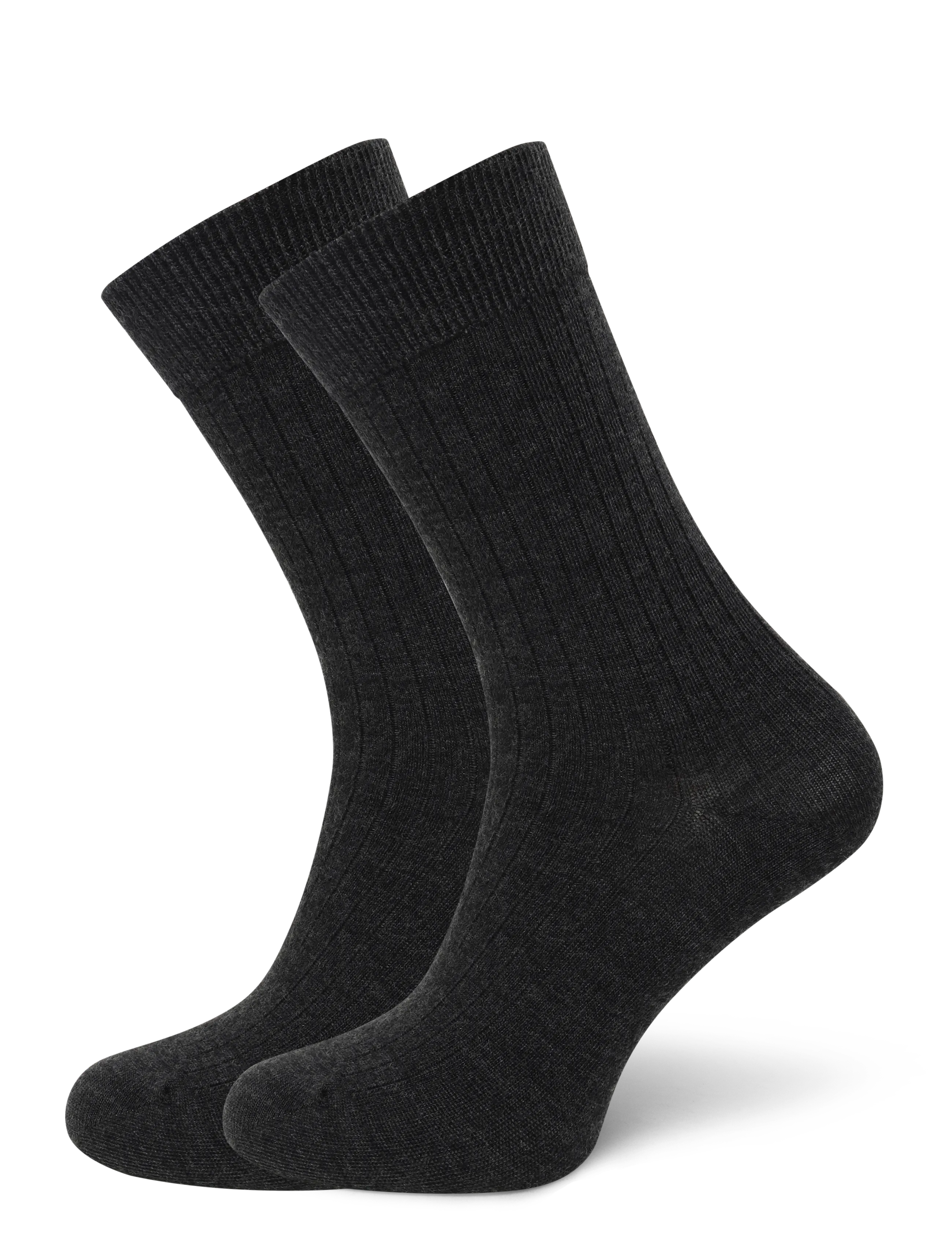 PANOS EMPORIO 2Pk Tess Premium Mercerized Wolle Ri Grau - One Size (36-40) - Damen