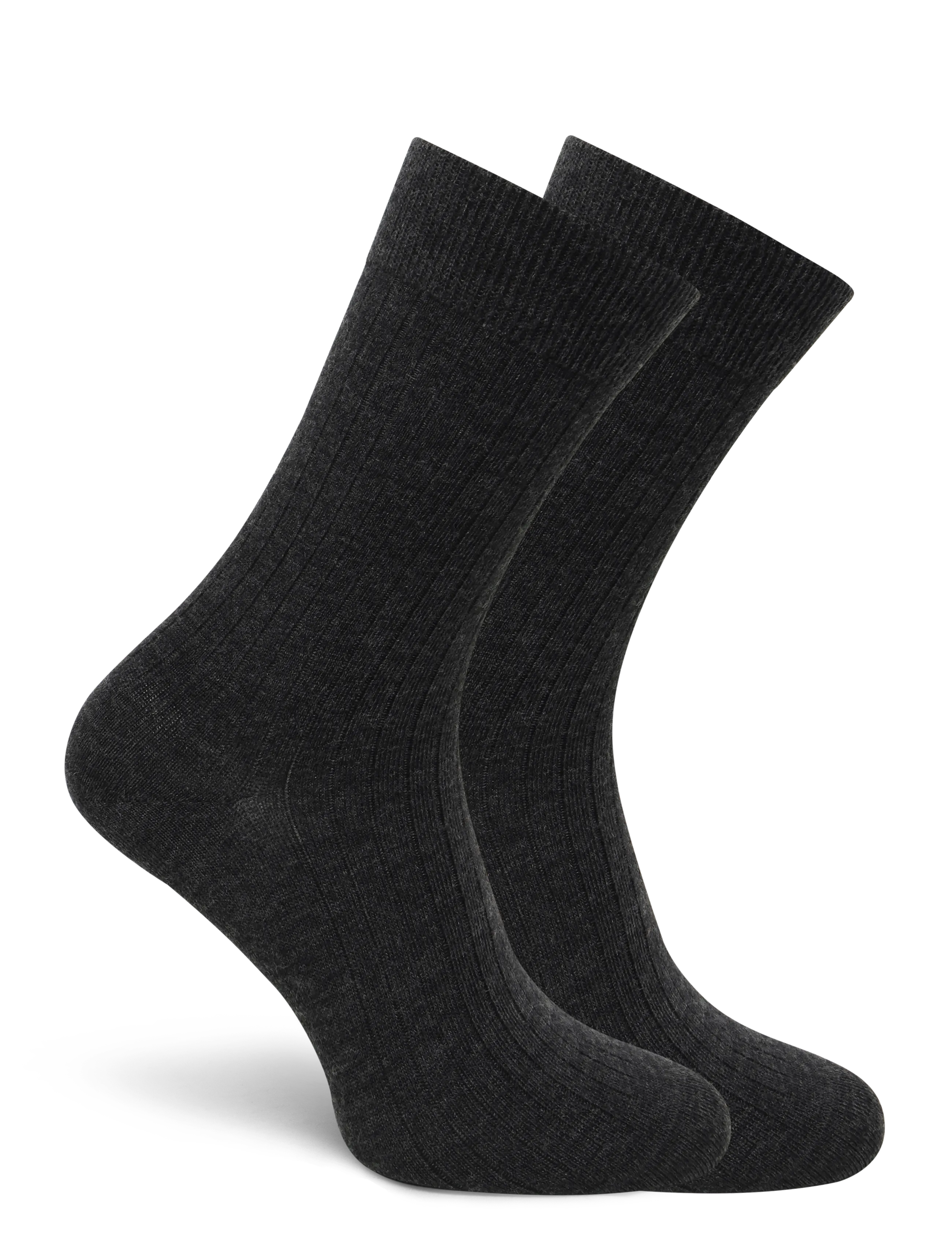 Panos Emporio - 2pk Tess Premium Mercerized Wool Ri - vanliga strumpor - antracite - 1