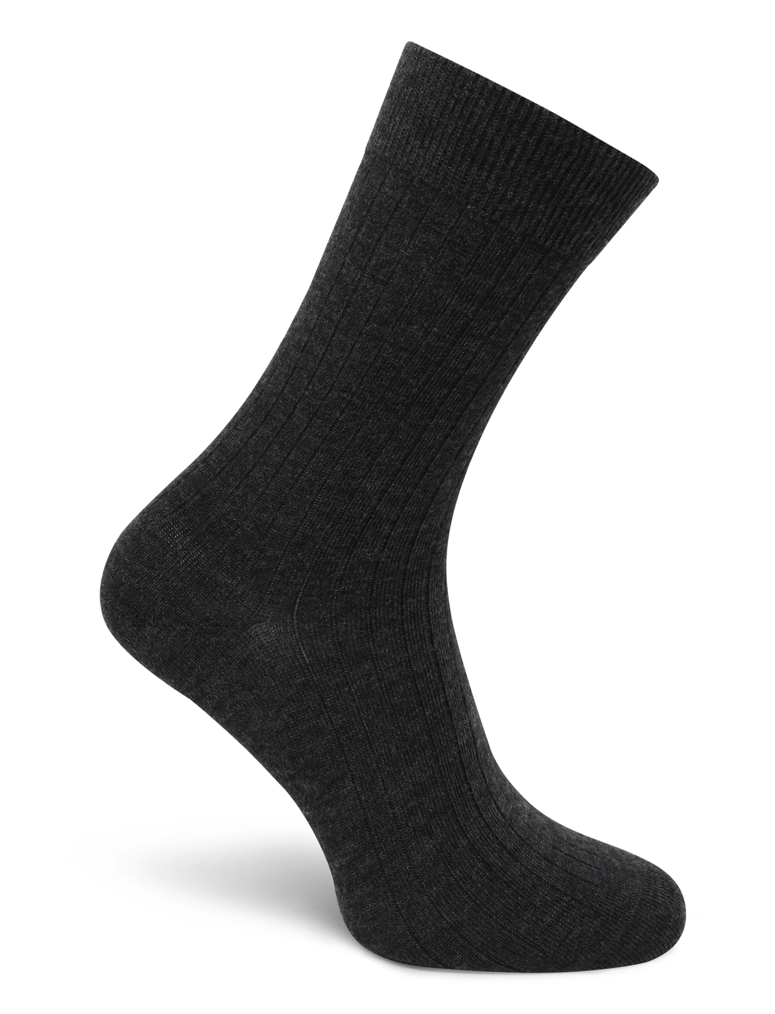 Panos Emporio - 2pk Tess Premium Mercerized Wool Ri - vanliga strumpor - antracite - 2