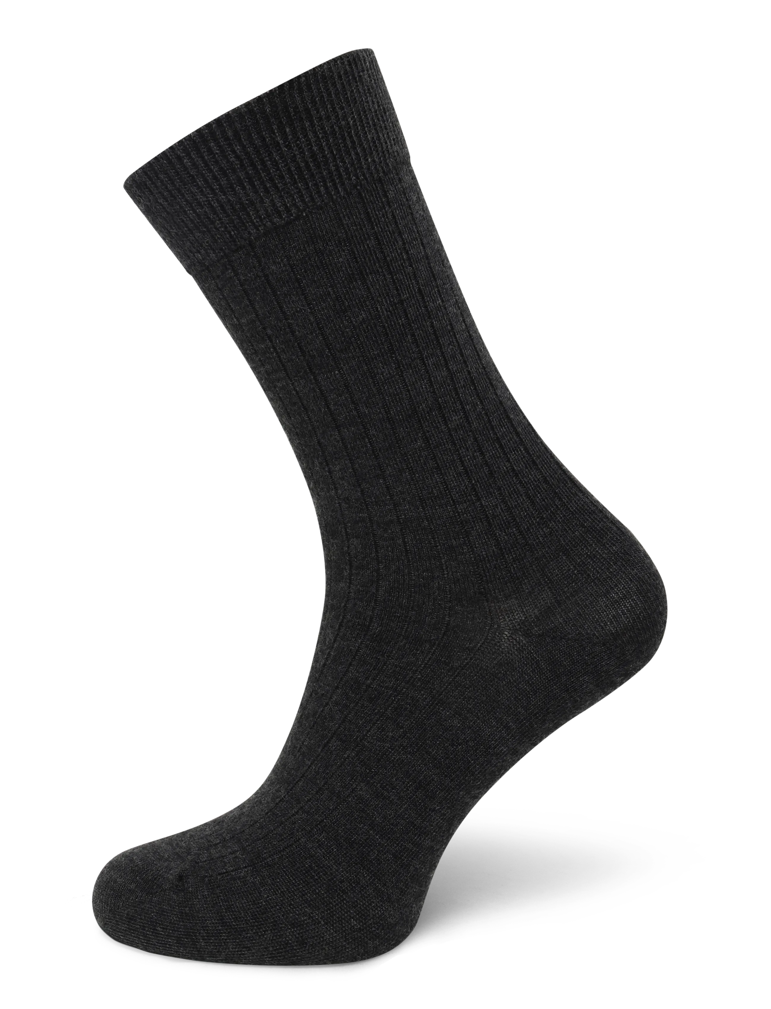 Panos Emporio - 2pk Tess Premium Mercerized Wool Ri - vanliga strumpor - antracite - 3