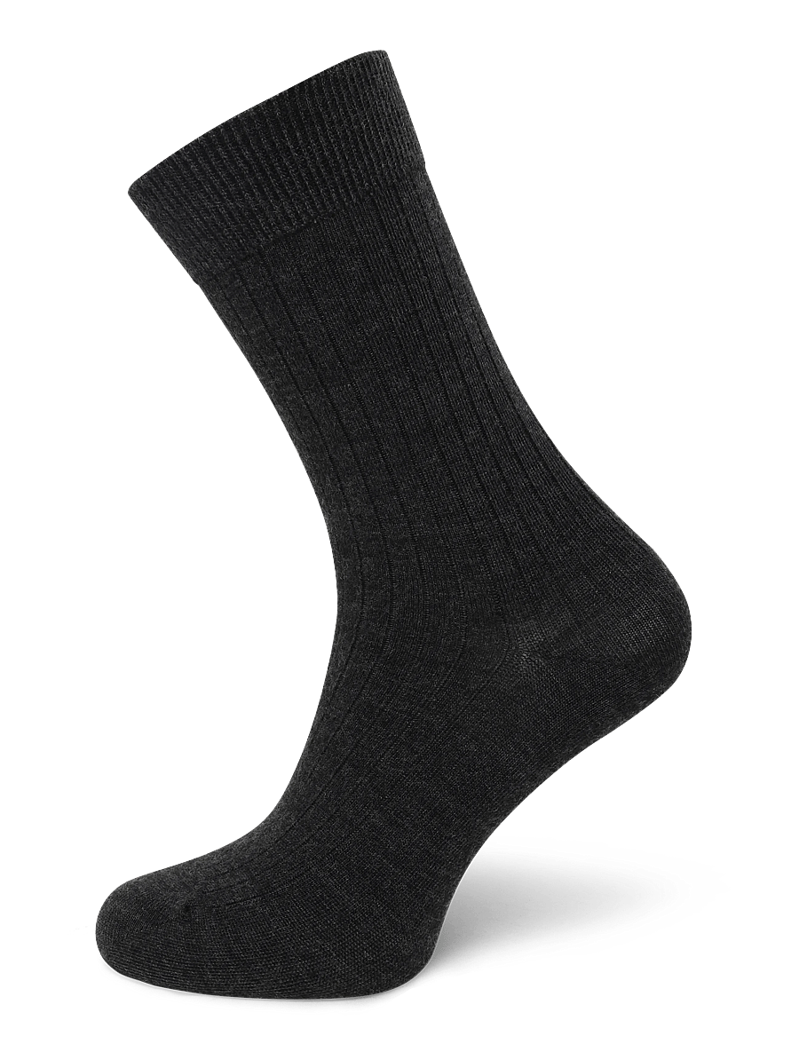 Panos Emporio - 2pk Tess Premium Mercerized Wool Ri - vanliga strumpor - antracite - 3