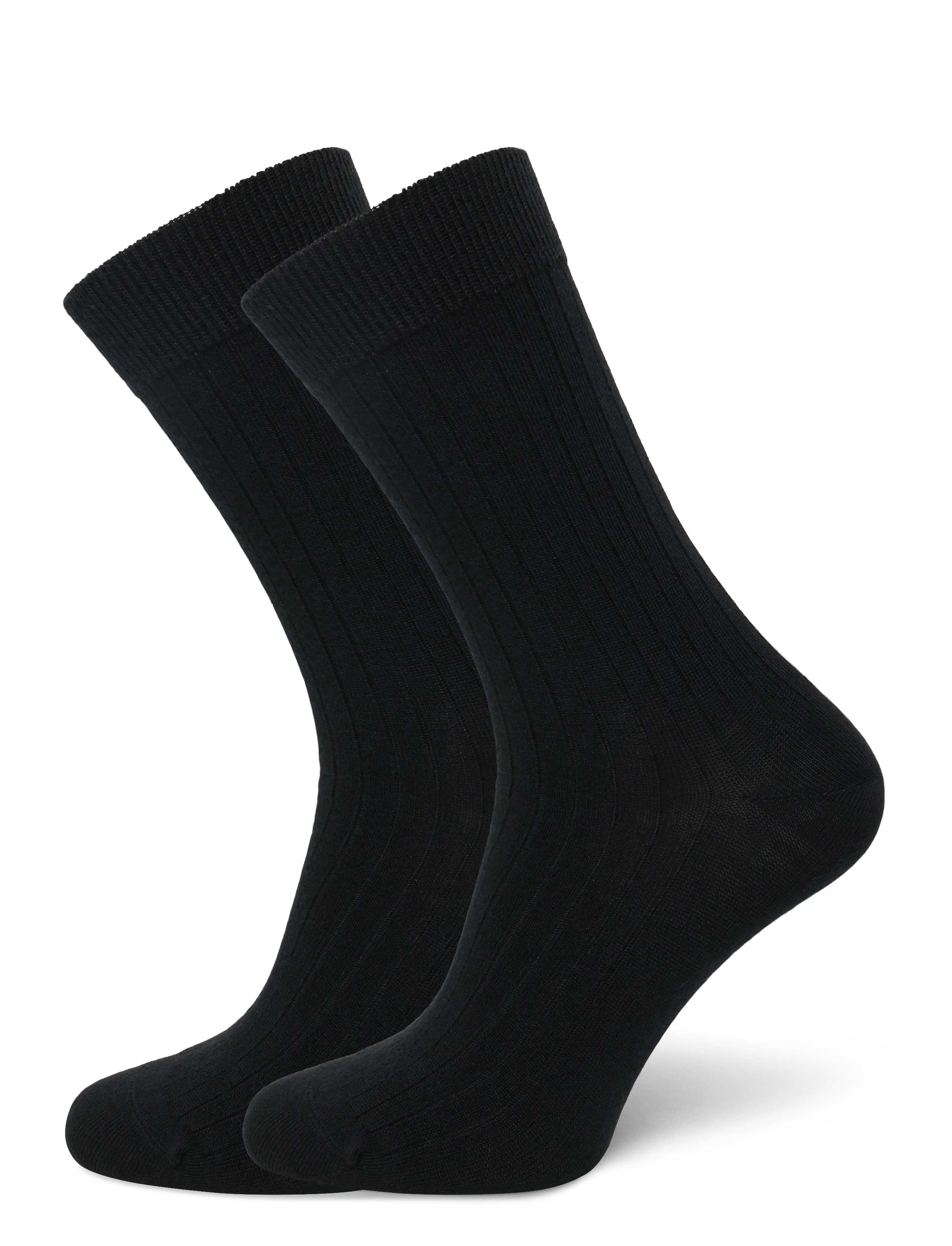 PANOS EMPORIO 2Pk Tess Premium Mercerized Wolle Ri Schwarz - One Size (36-40) - Damen