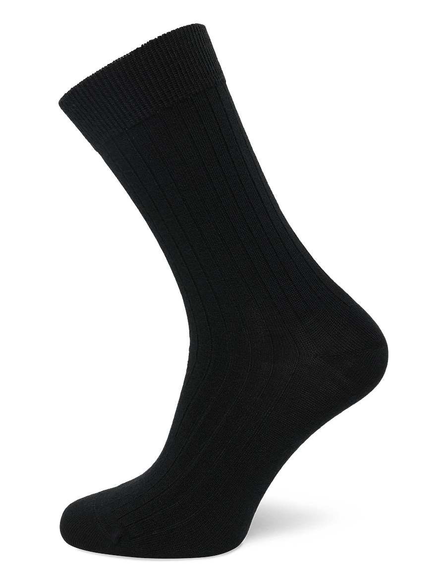 Panos Emporio - 2pk Tess Premium Mercerized Wool Ri - almindelige strømper - black - 3