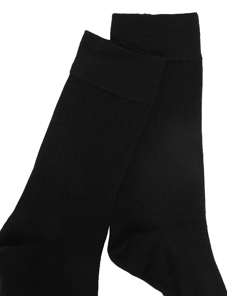 Panos Emporio - 2pk Tess Premium Mercerized Wool Ri - almindelige strømper - black - 4