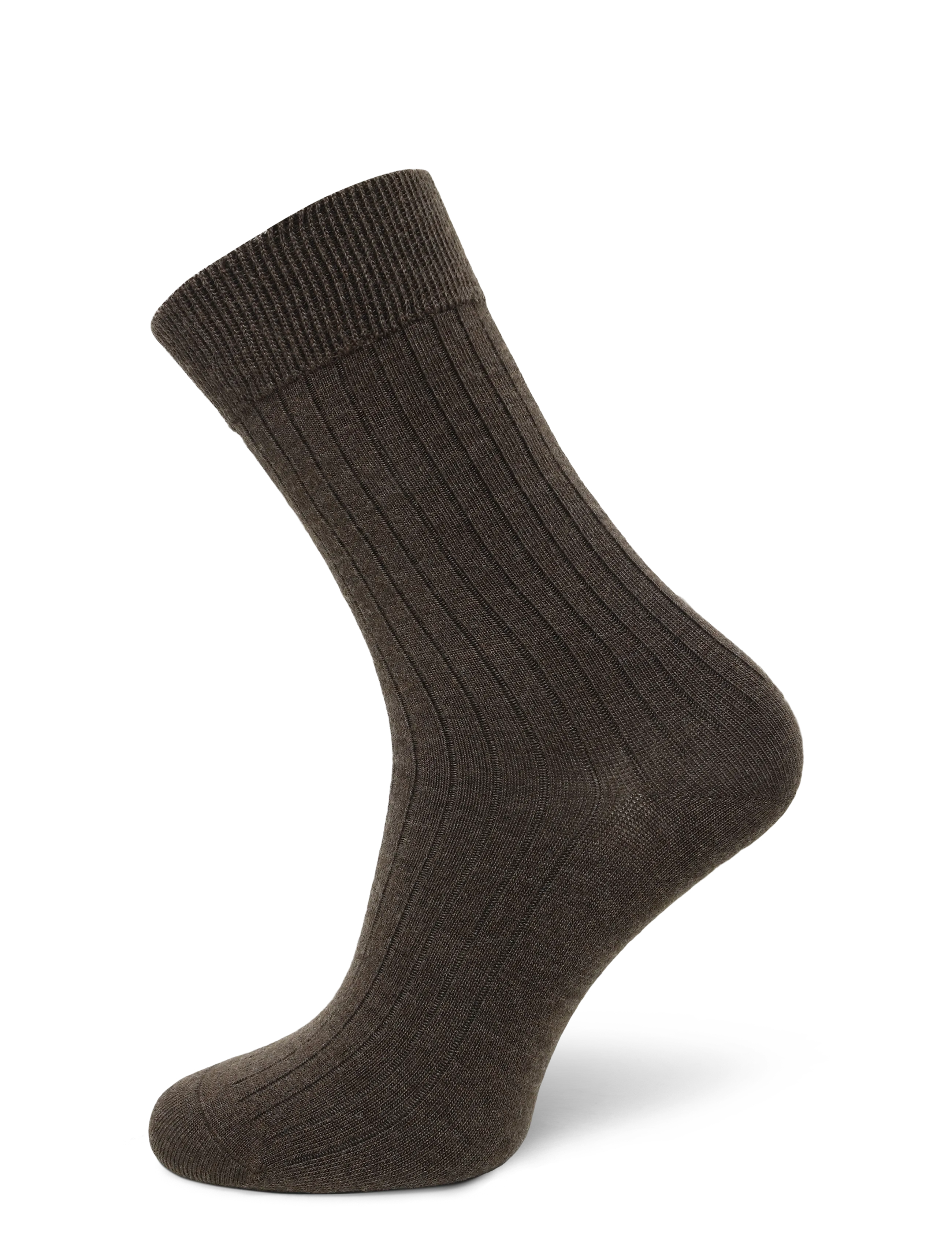 Panos Emporio - 2pk Tess Premium Mercerized Wool Ri - almindelige strømper - brown melange - 3