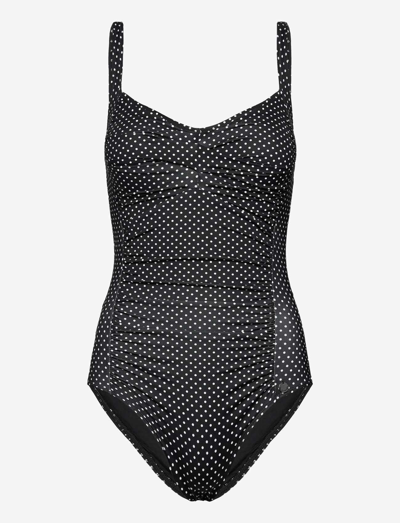 Panos Emporio - Potenza Solid swimsuit Recycled - badedragter - black white-dots - 1