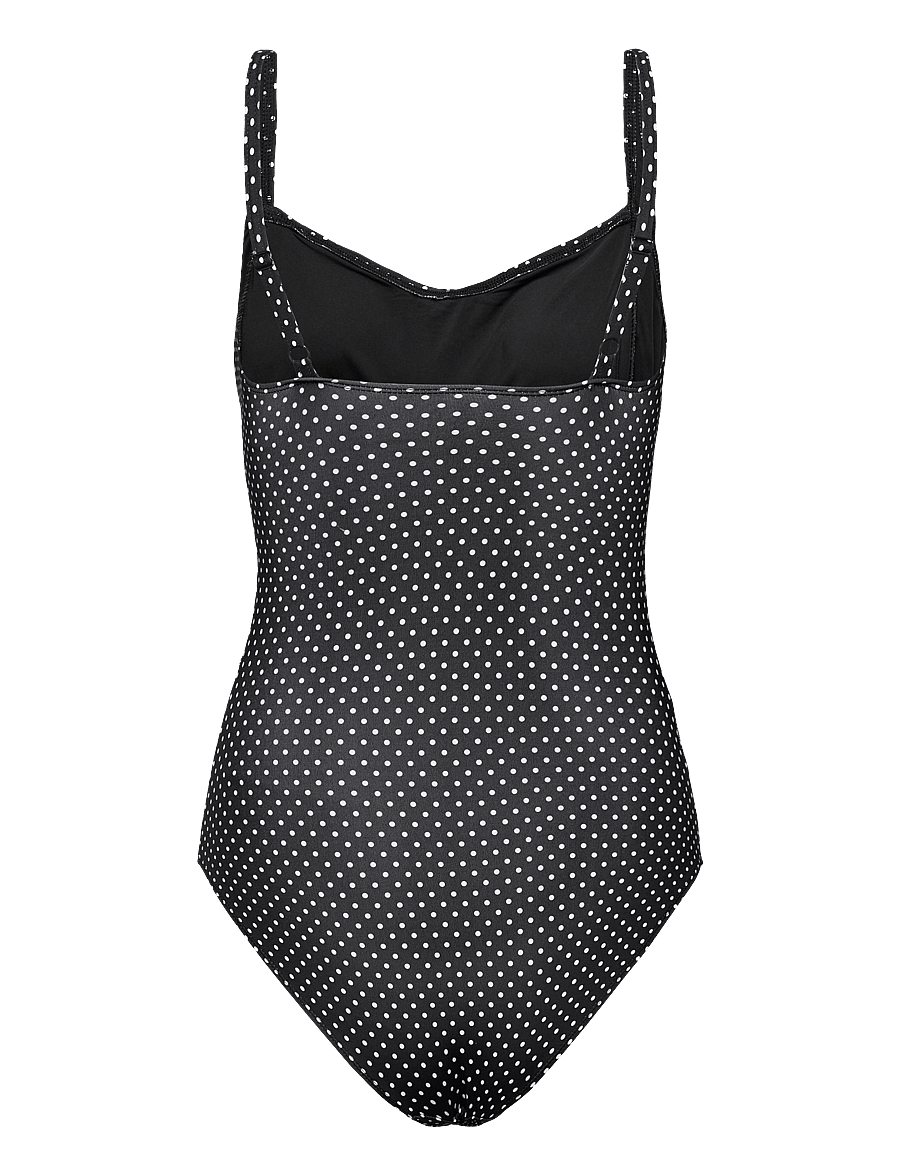 Panos Emporio - Potenza Solid swimsuit Recycled - baddräkter - black white-dots - 2