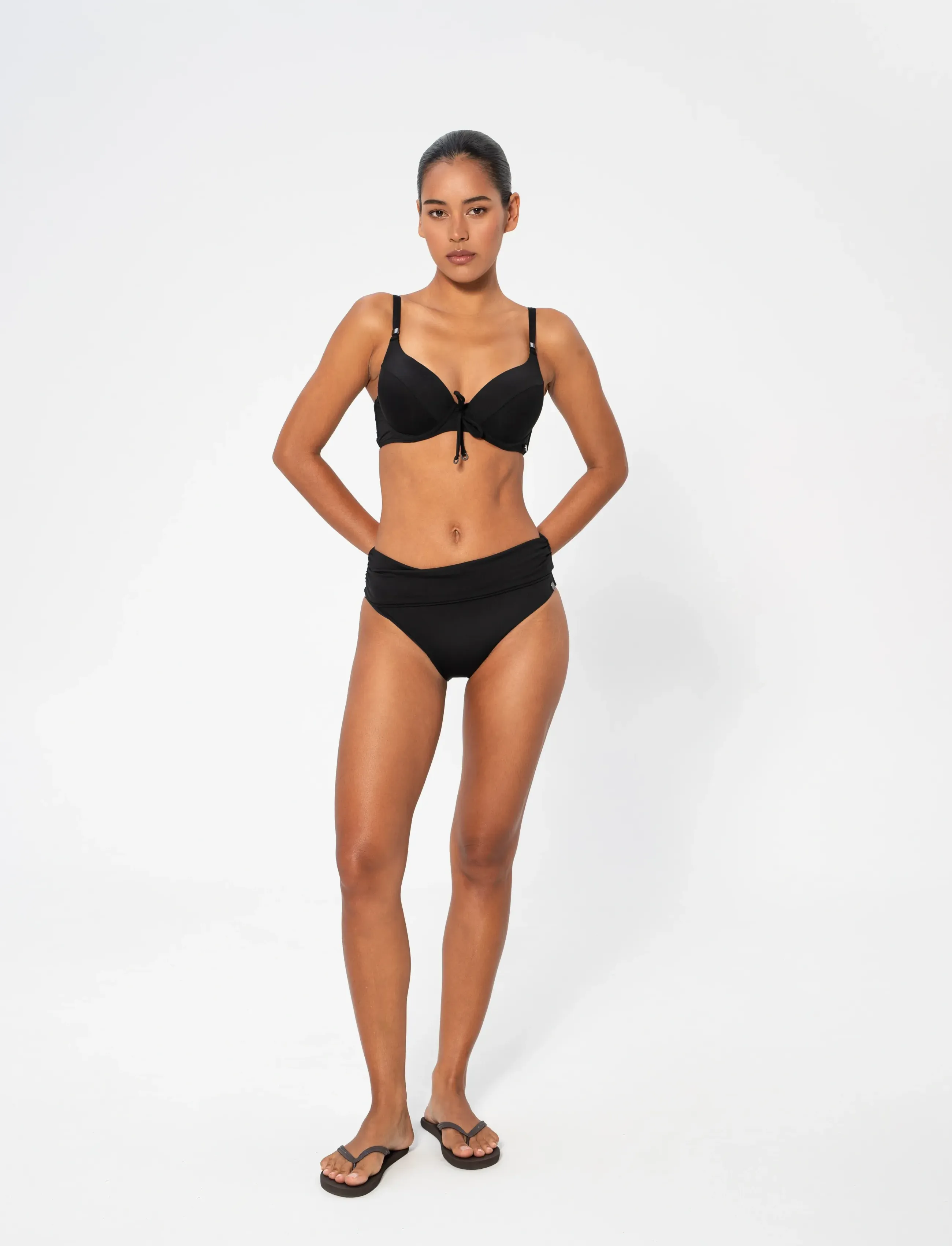 Panos Emporio - Chara Solid Bottom - bikinihosen mit hoher taille - black - 3