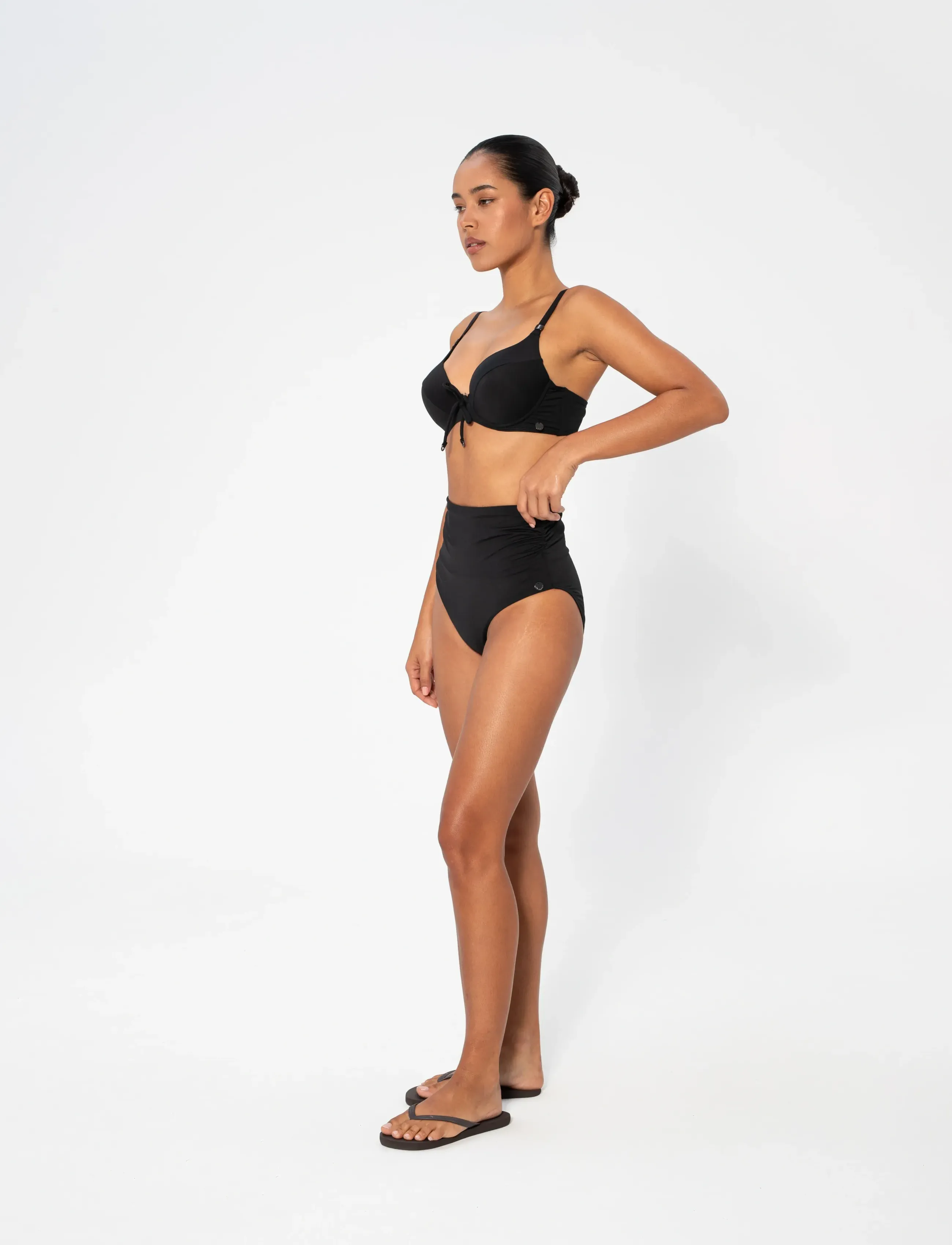 Panos Emporio - Chara Solid Bottom - bikinihosen mit hoher taille - black - 4