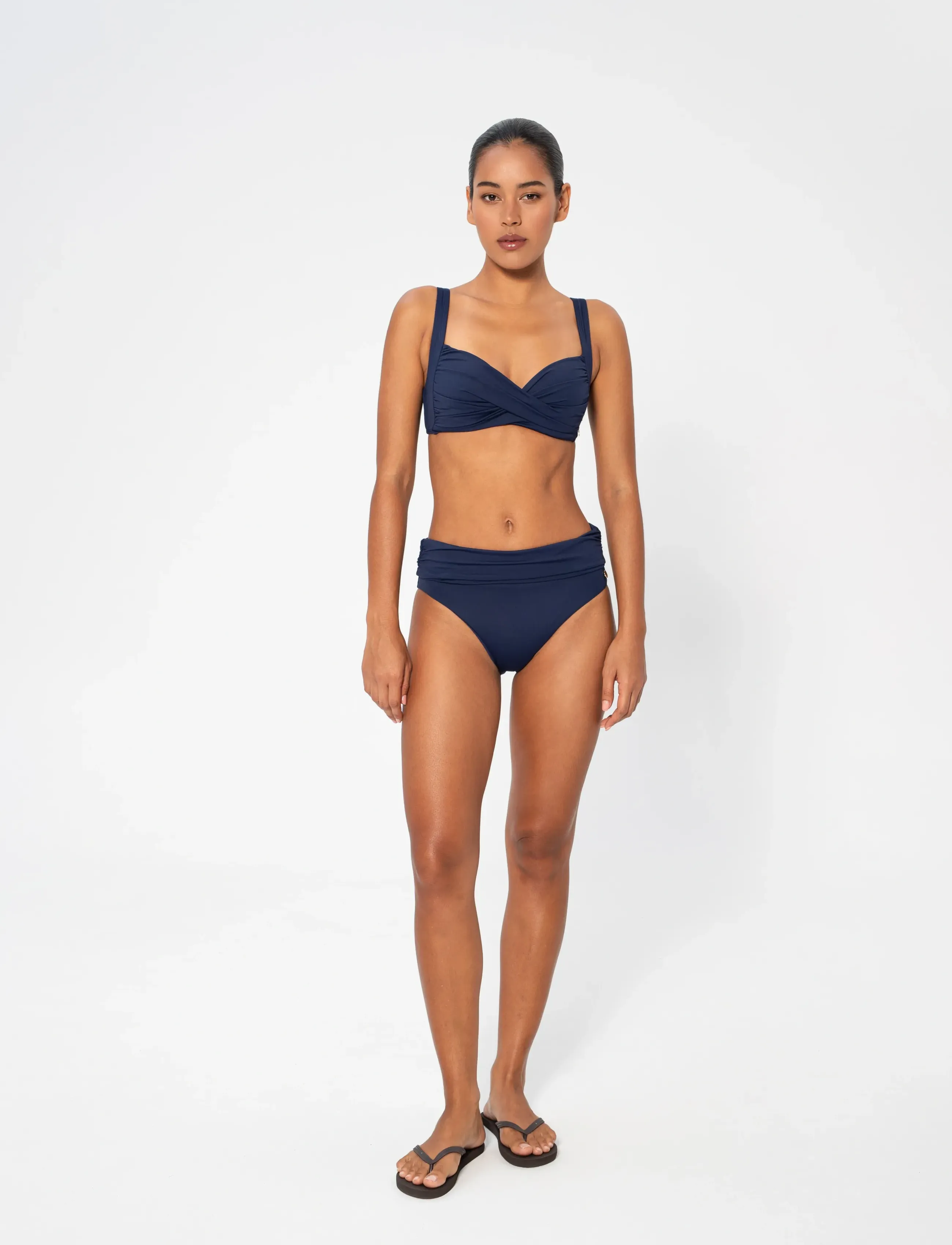 Panos Emporio - Chara Solid Bottom - bikinihosen mit hoher taille - navy - 3