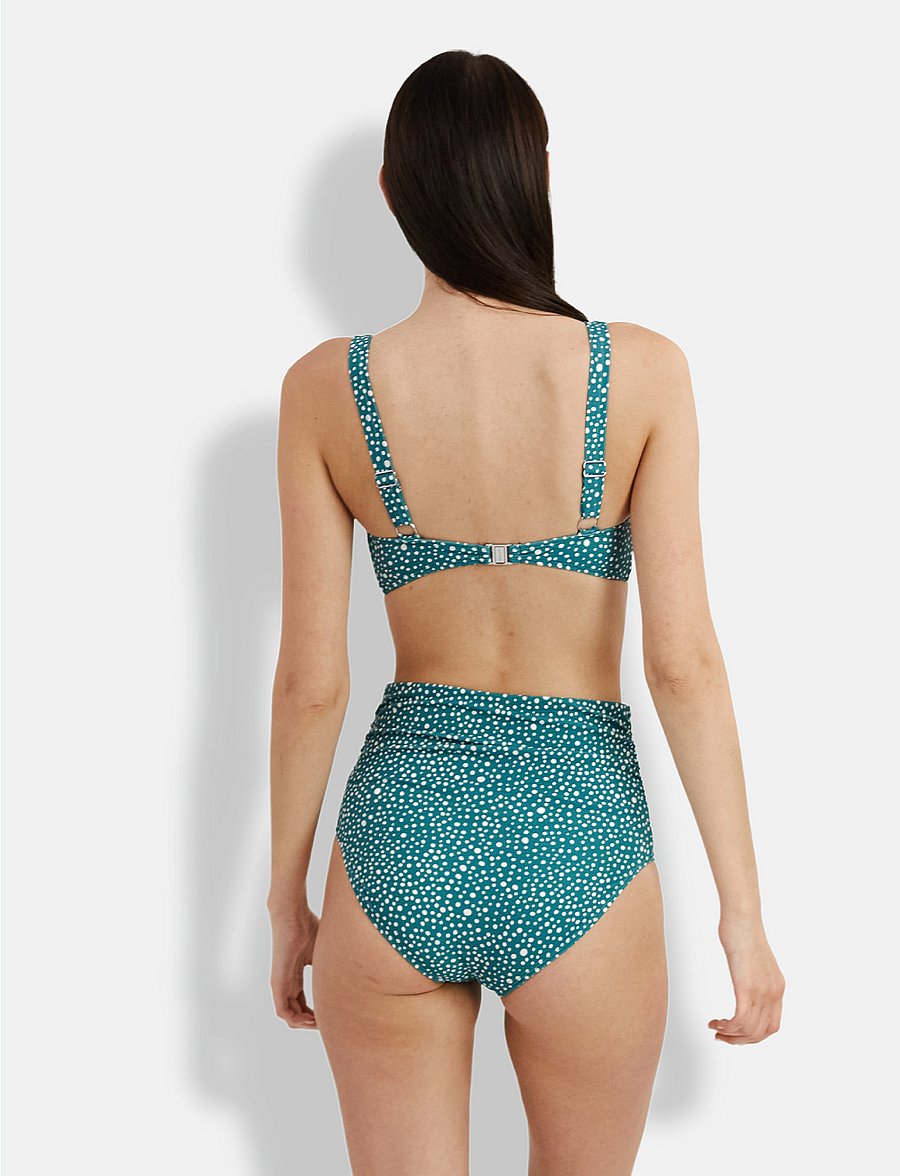 Panos Emporio - Ditsy Dots Chara Bottom - bikinihosen mit hoher taille - deep jungle - 3