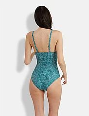 Panos Emporio - Ditsy Dots Simi Swimsuit - badedragter - deep jungle - 3