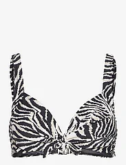 Panos Emporio - Zebra Electra Top - vielutėmis sutvirtintos bikinio liemenėlės - offwhite/black - 0