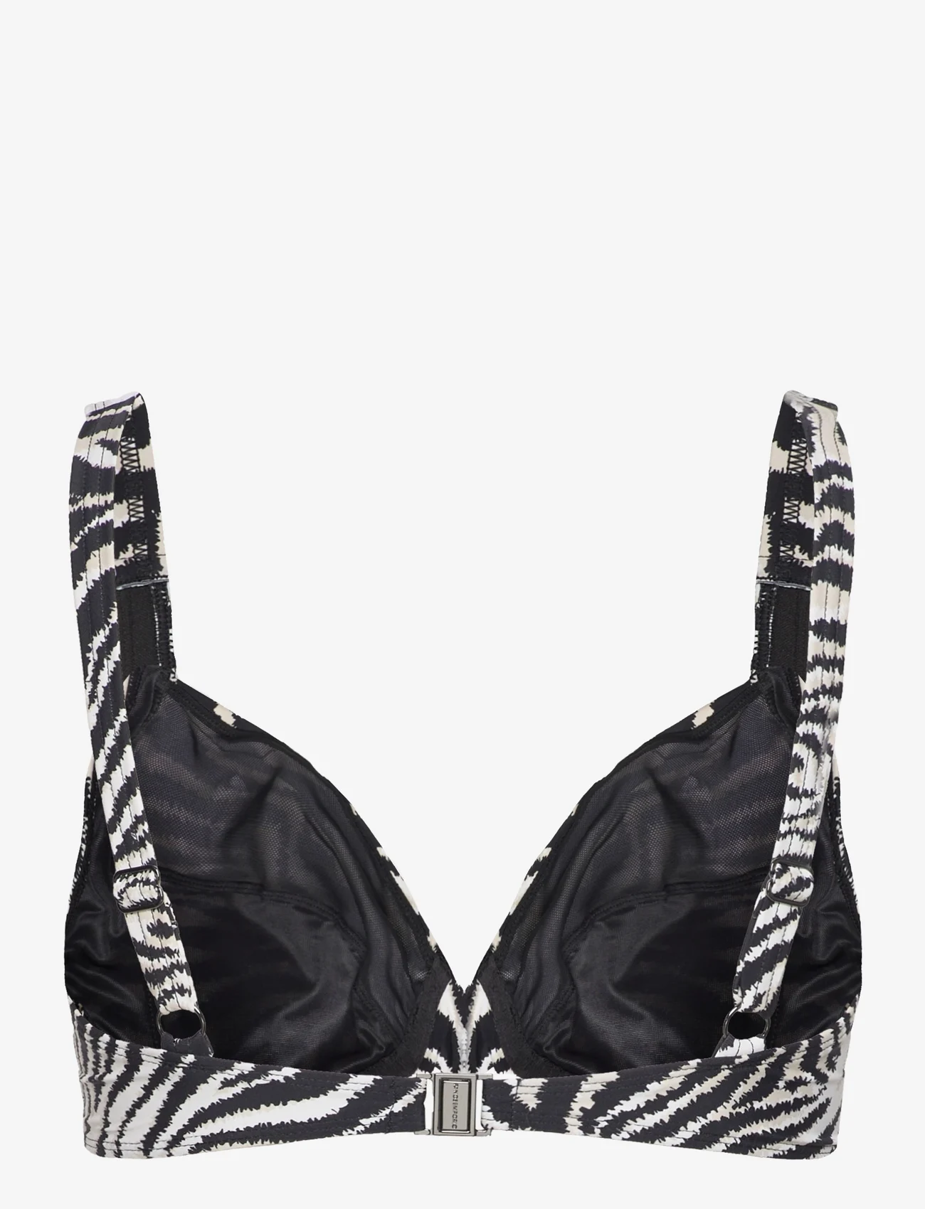 Panos Emporio - Zebra Electra Top - vielutėmis sutvirtintos bikinio liemenėlės - offwhite/black - 1