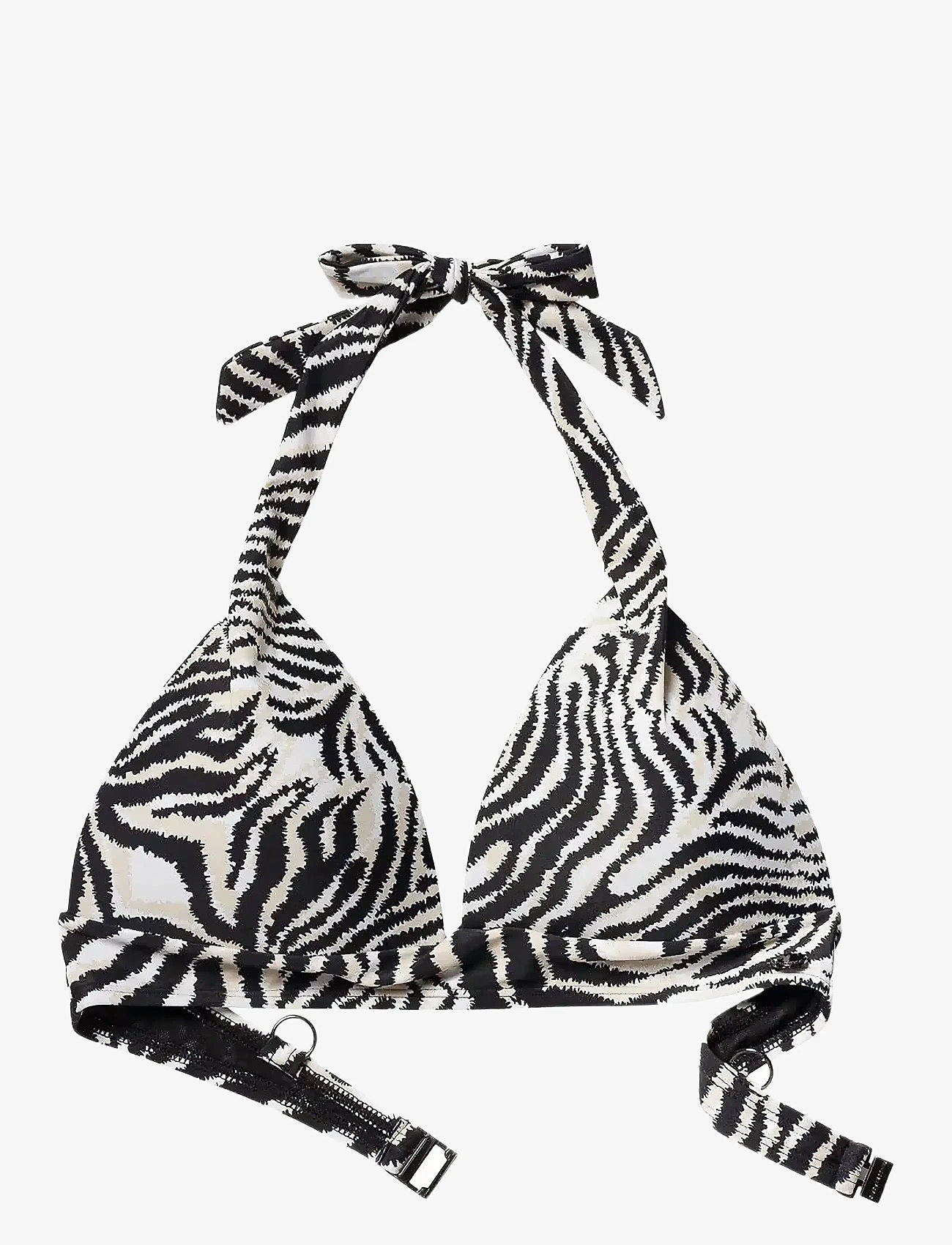 Panos Emporio - Zebra Anthea Top - triangelformad bikinis - offwhite/black - 1