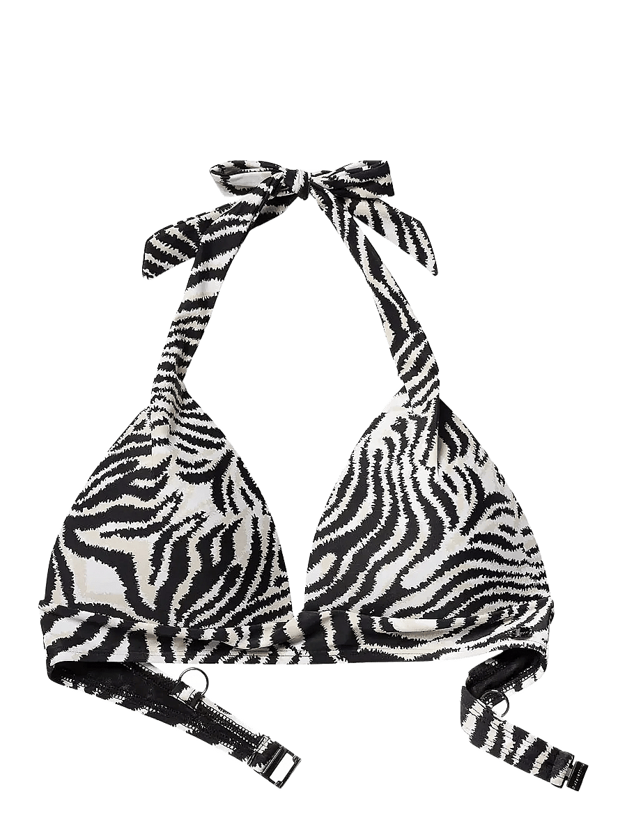 Panos Emporio - Zebra Anthea Top - triangelformad bikinis - offwhite/black - 1