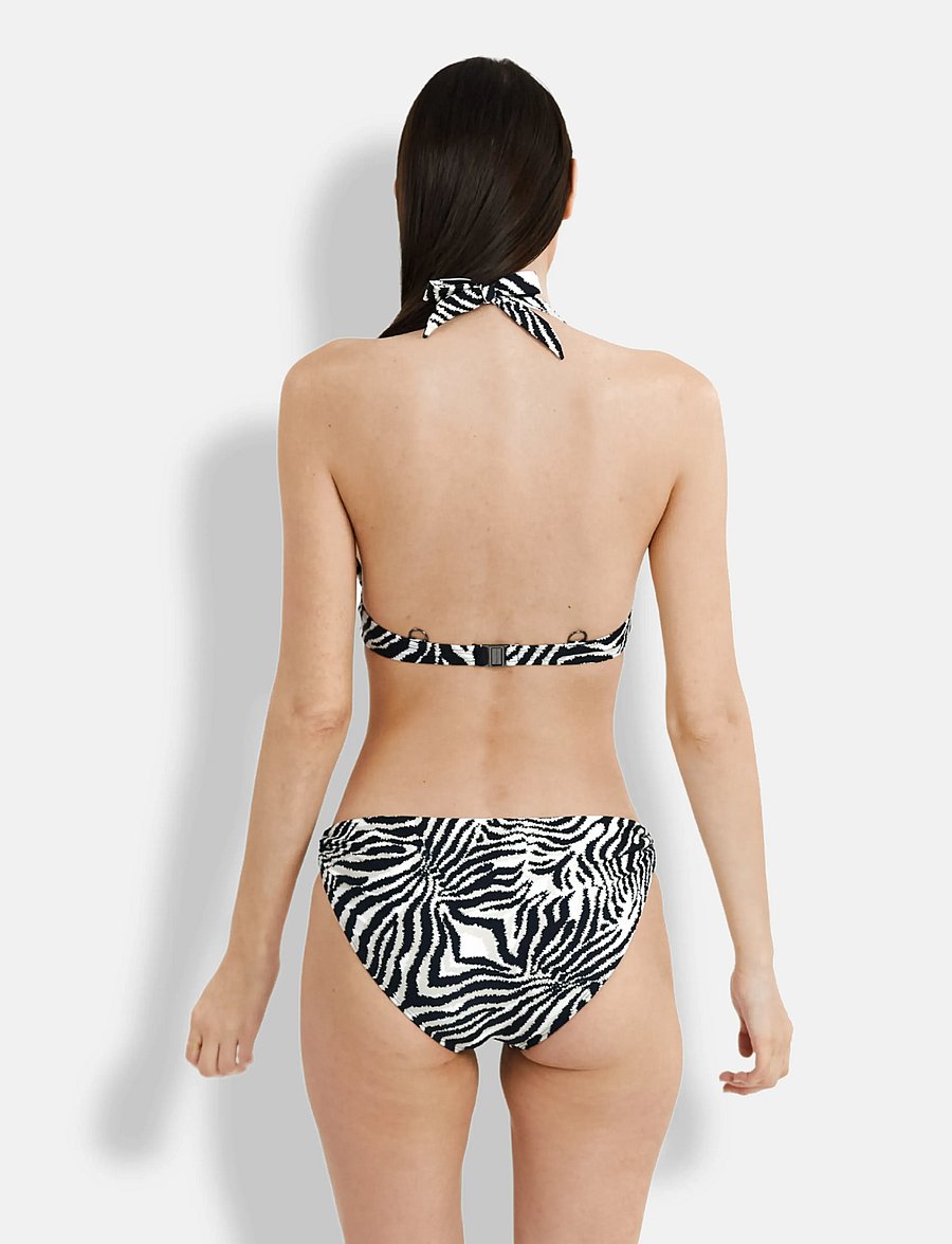 Panos Emporio - Zebra Anthea Top - triangelformad bikinis - offwhite/black - 3